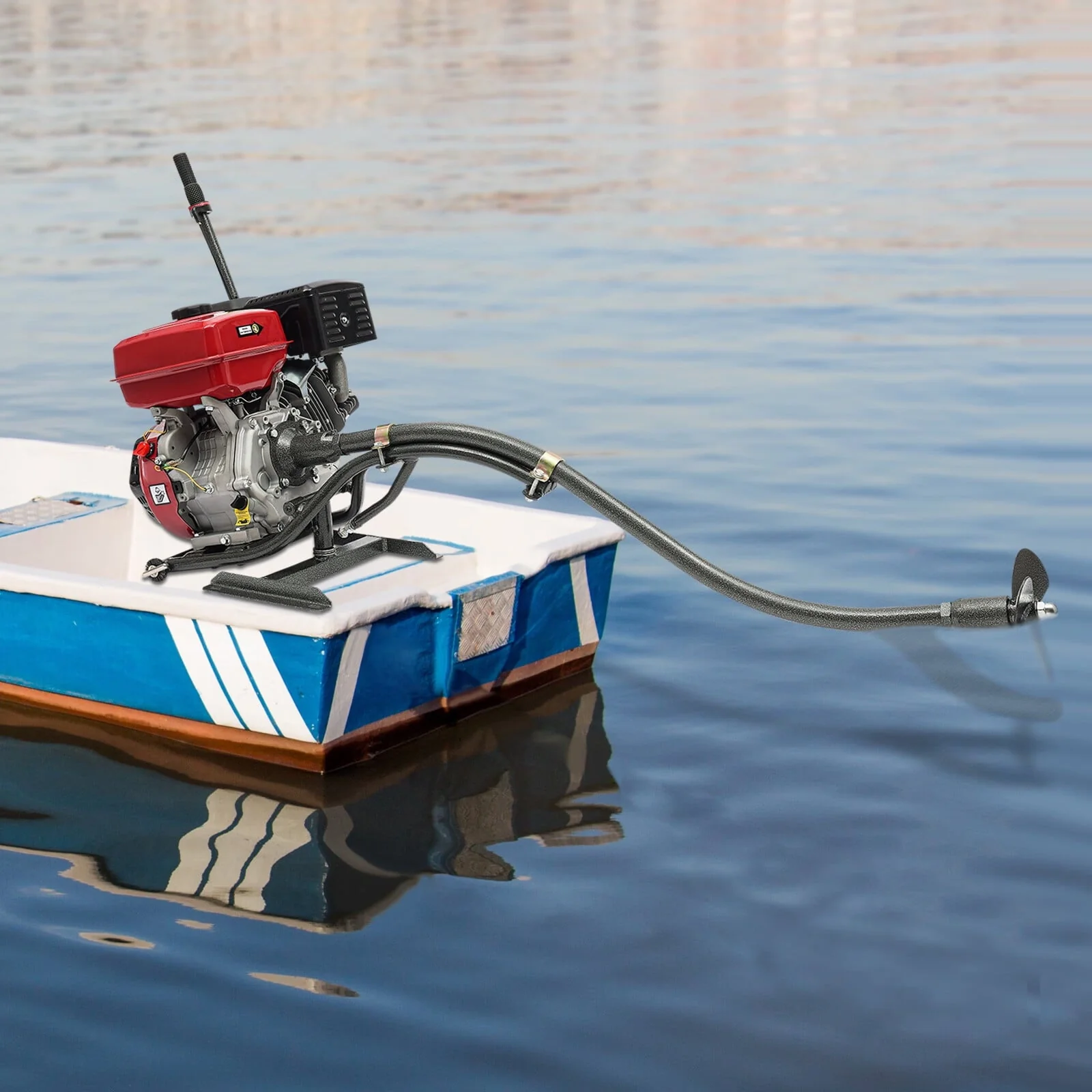15HP 4 Stroke Outboard Motor, 420CC GB420 Single Cylinder General Gasoline Fishing Boat Engine+Bracket Image 2
