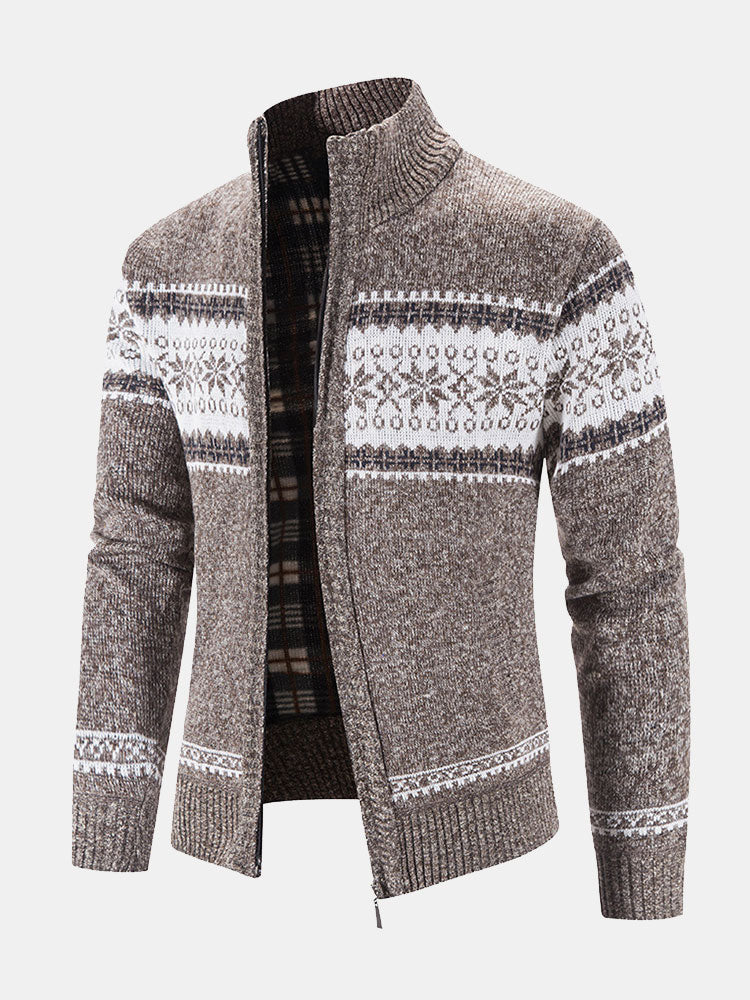 Pull zippé géométrique
