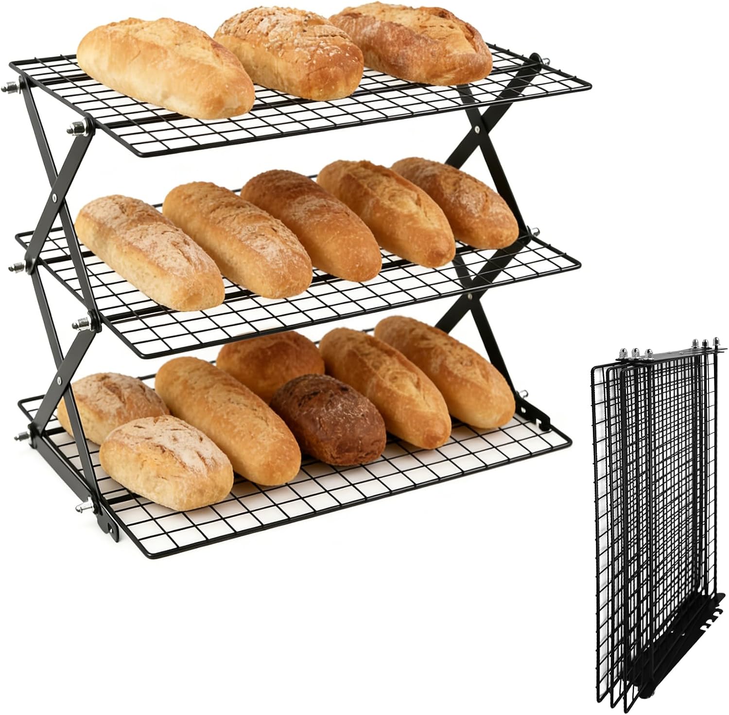 3 Tier Collapsible Cooling Rack Sourdough Cooling Rack 17
