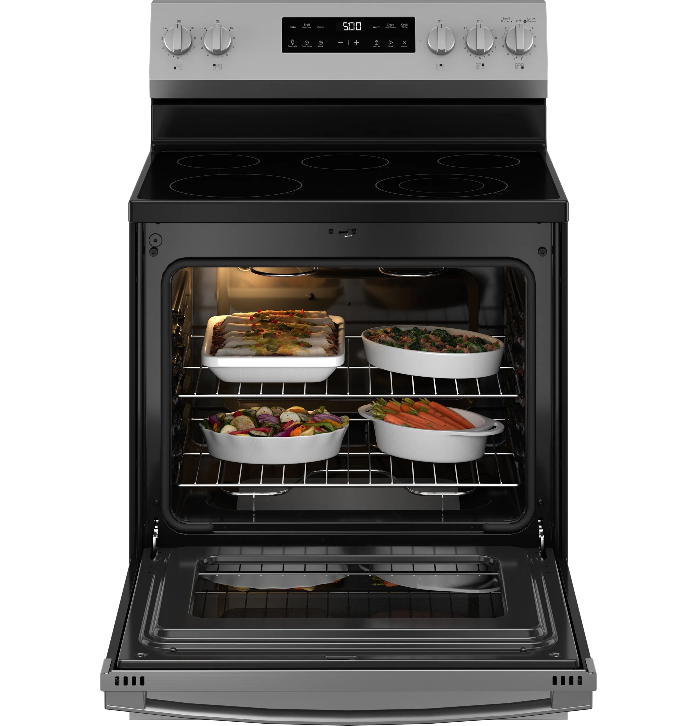 ? 30" 5.0 Cu. ft. 240 Volts Free-Standing Electric Range with Crisp Mode in Stainless Steel - Image 6