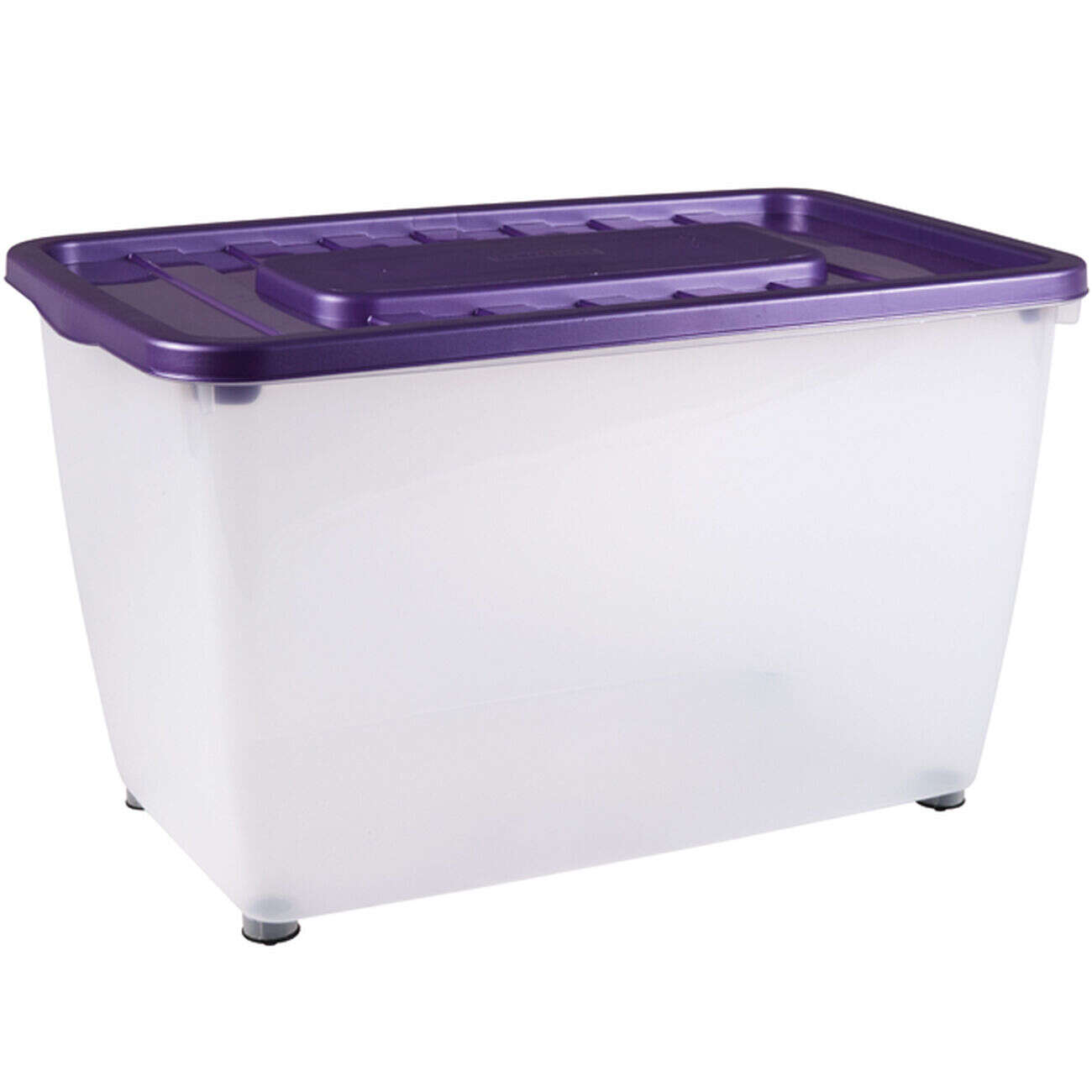 Box de rangement plastique à roulettes 46L (plusieurs modèles)