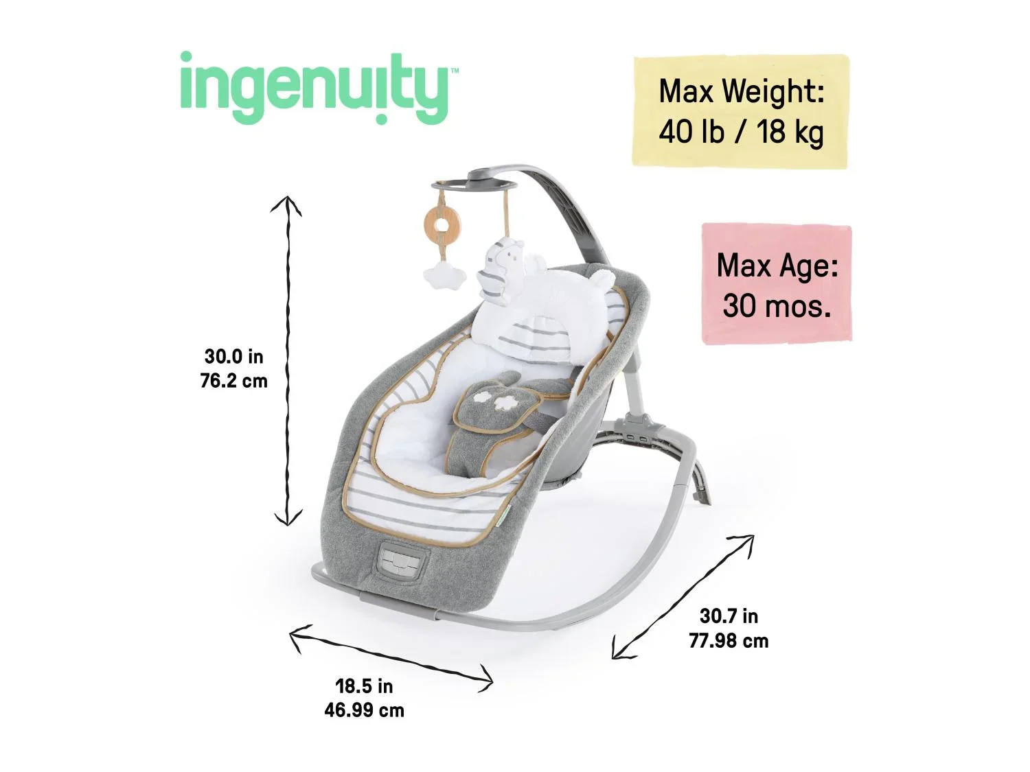 Ingenuity Transat bb  bascule Bella Teddy