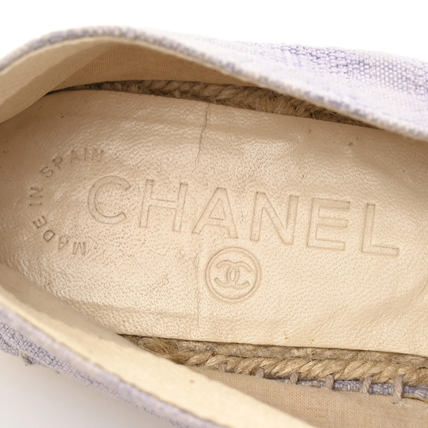 Toile CC Cap Toe Espadrilles 38 Ecru Purple