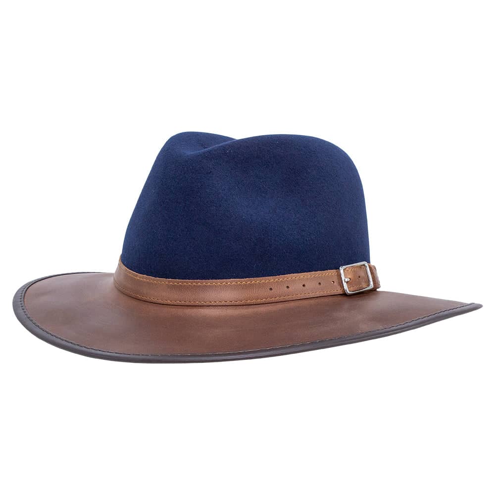 Summit | Womens Felt Leather Fedora Hat