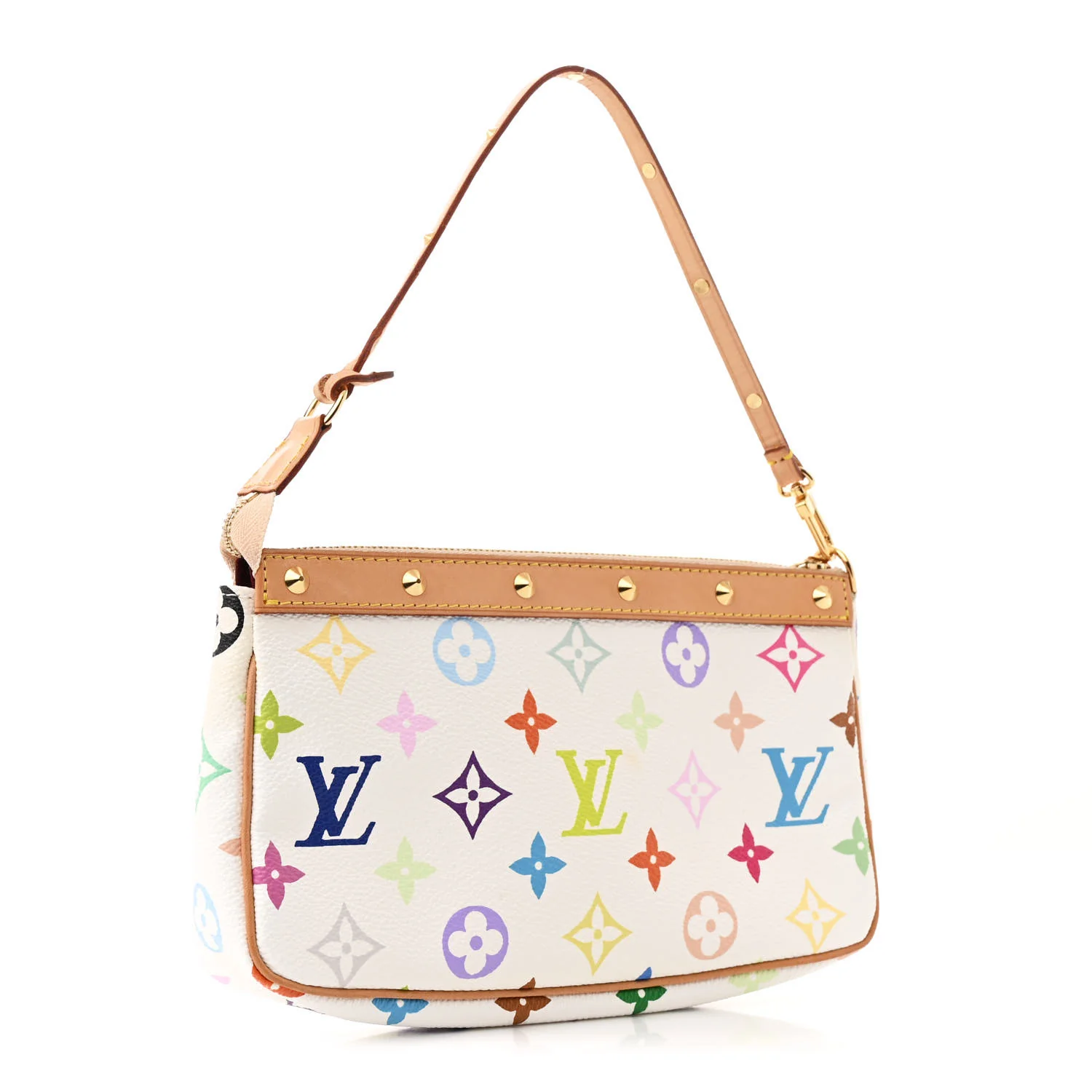 Monogram Multicolor Pochette Accessories White