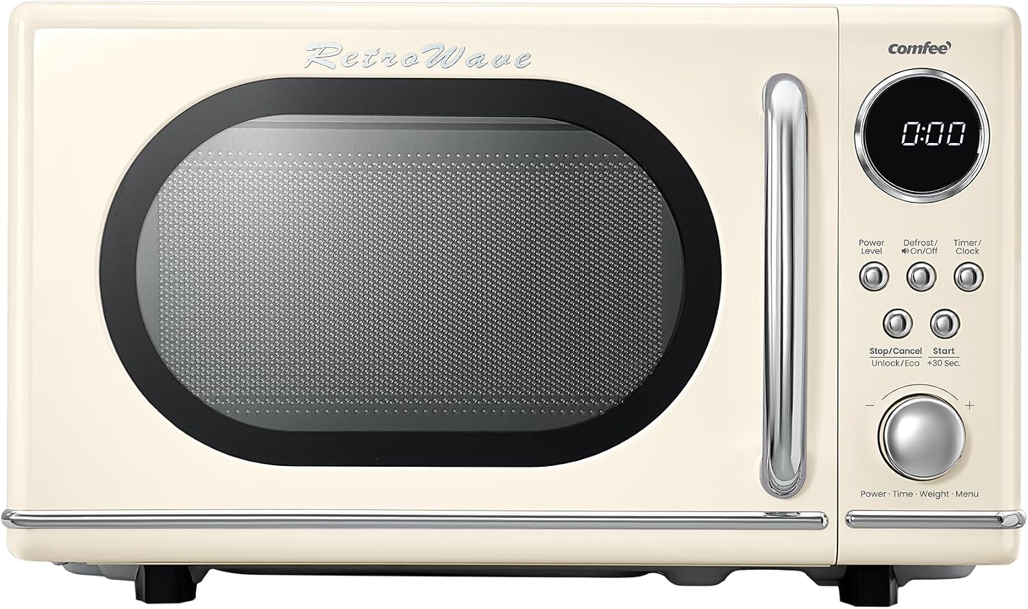 COMFEE' Retro Countertop Microwave Oven, 0.7 Cu.Ft., 700W, Green