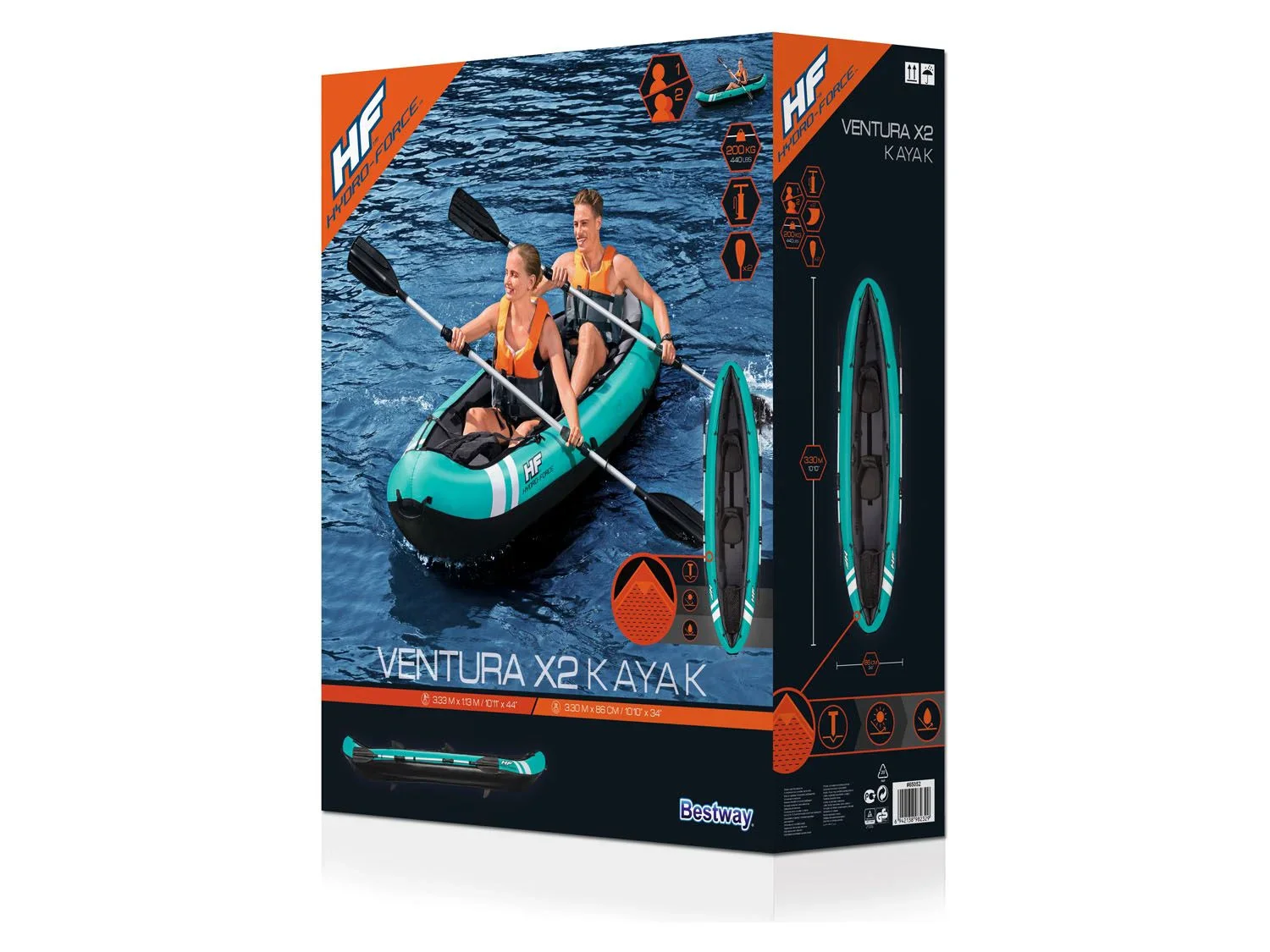 Bestway Ensemble de kayak gonflable, 330 x 94 x 48 cm