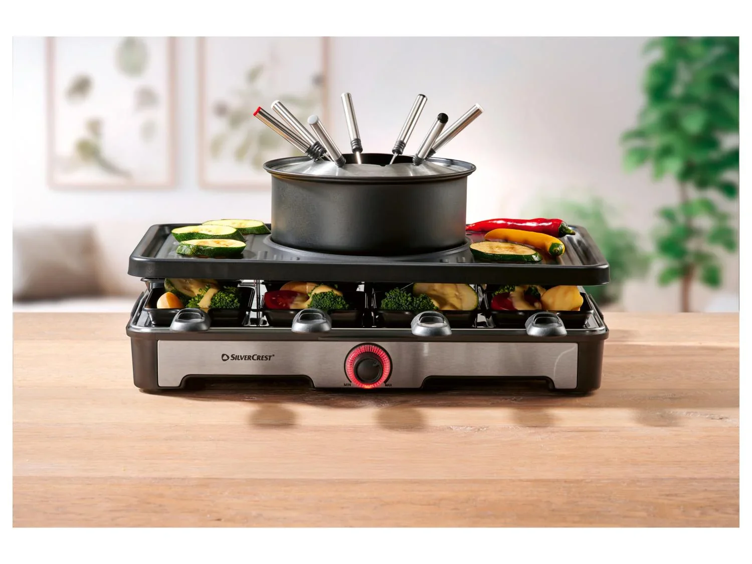 SILVERCREST Combinaison grill raclette et fondue Premium