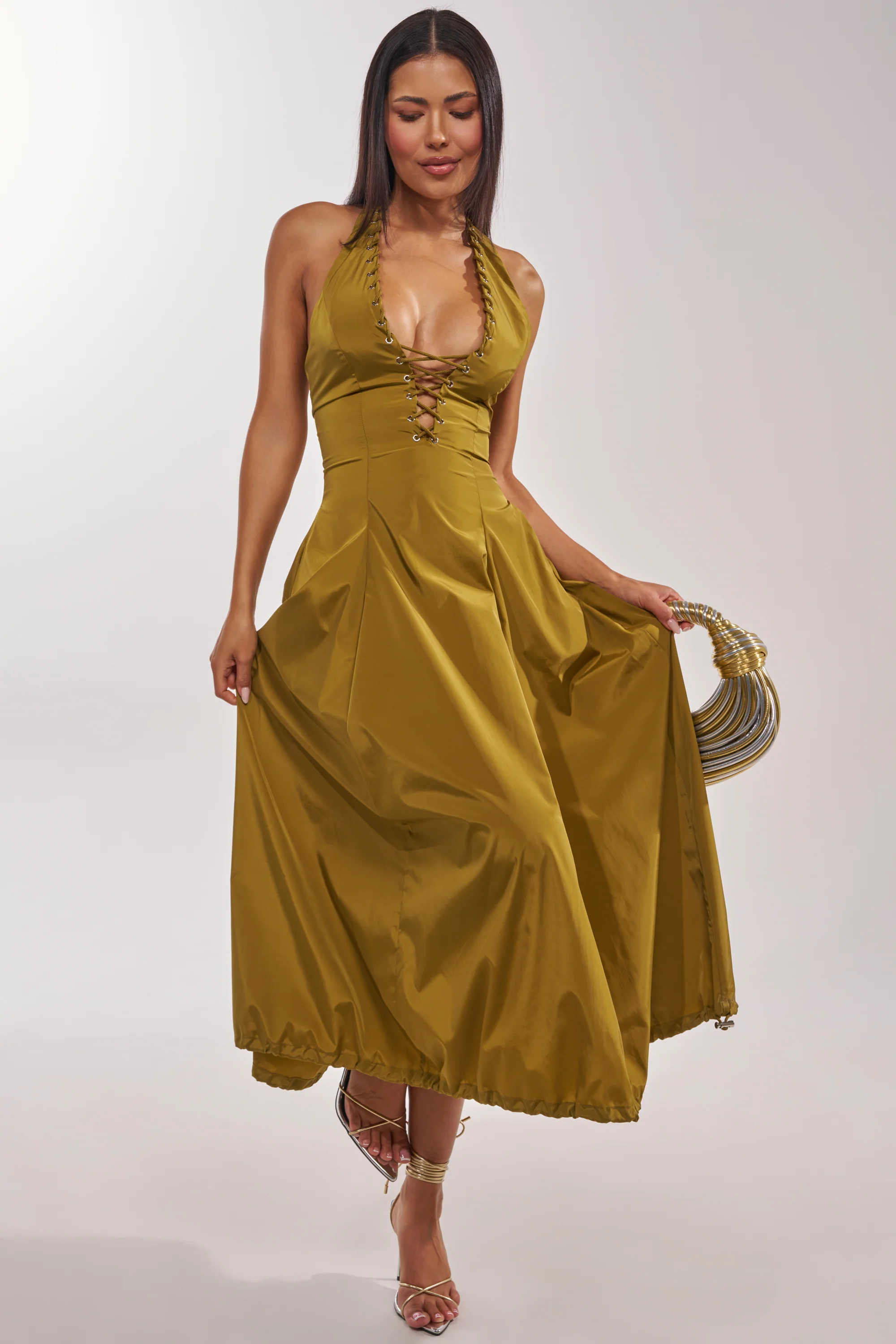 SOMETHING LIGHT NYLON MAXI DRESS - Akira Store
