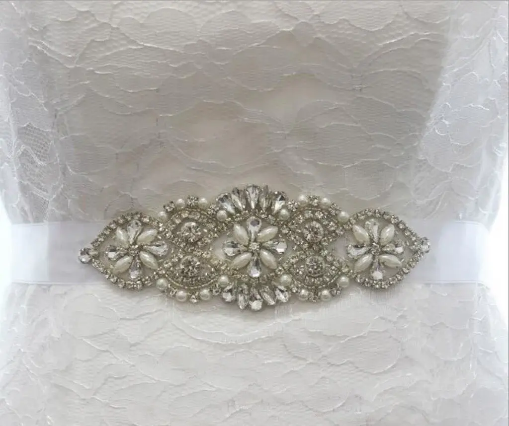 Beautiful Inspired Bridal Belt Pearl Rhinestone BS8