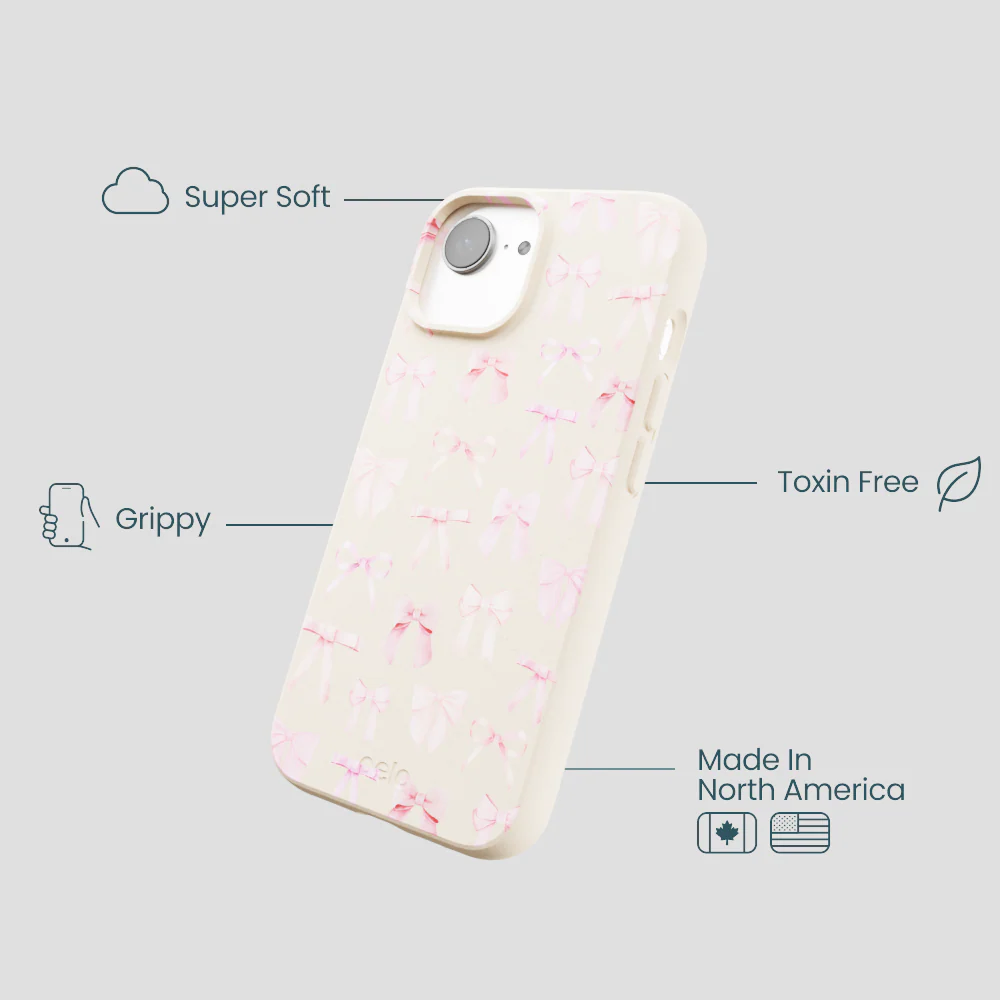 Seashell Rosy Bows iPhone 16e/17e Case