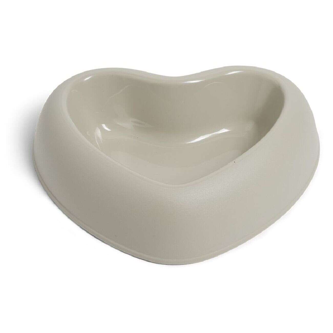 Gamelle antidérapante forme coeur plastique 26,5x22x6,5cm - 2 coloris