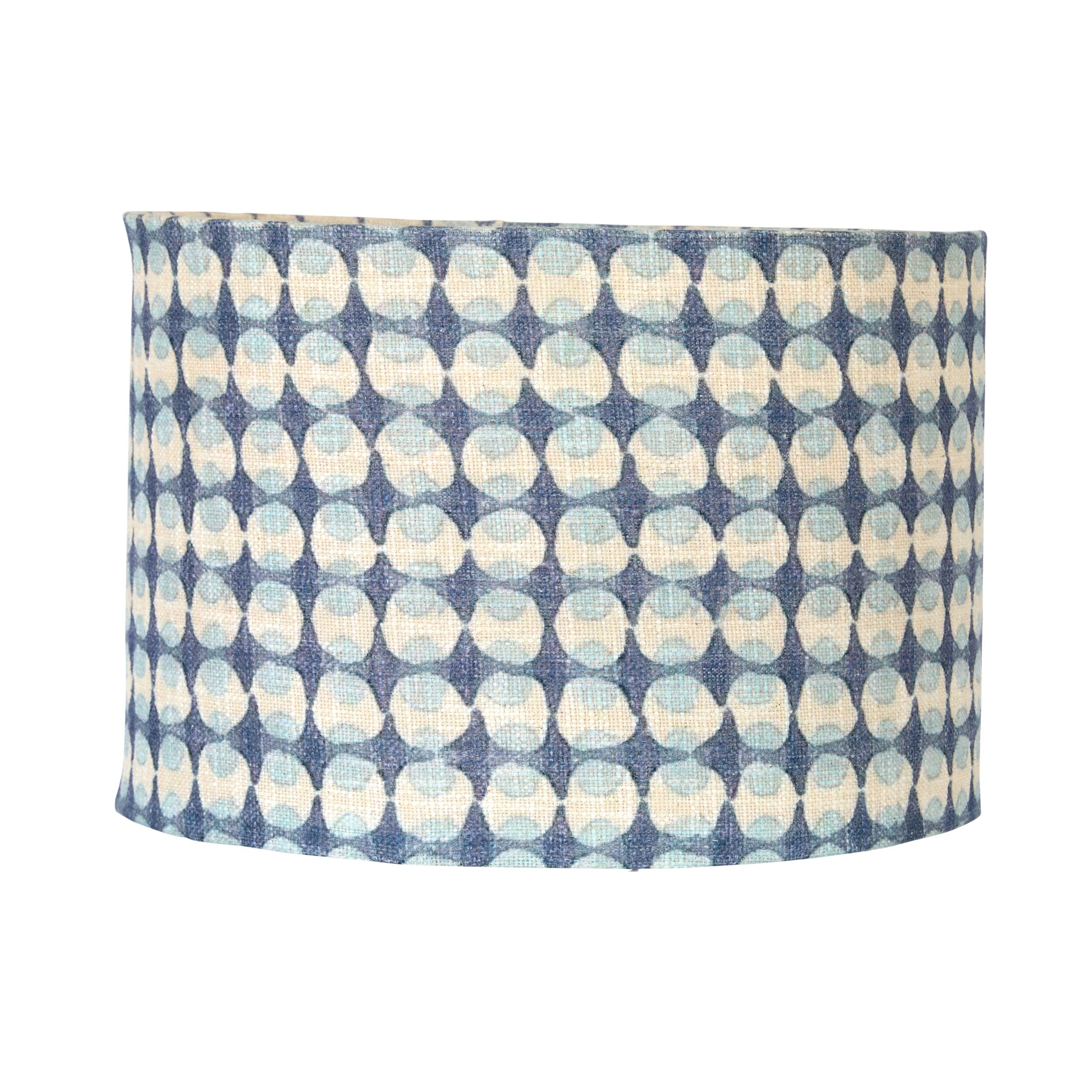 Drum Shade Blue 45x30cm