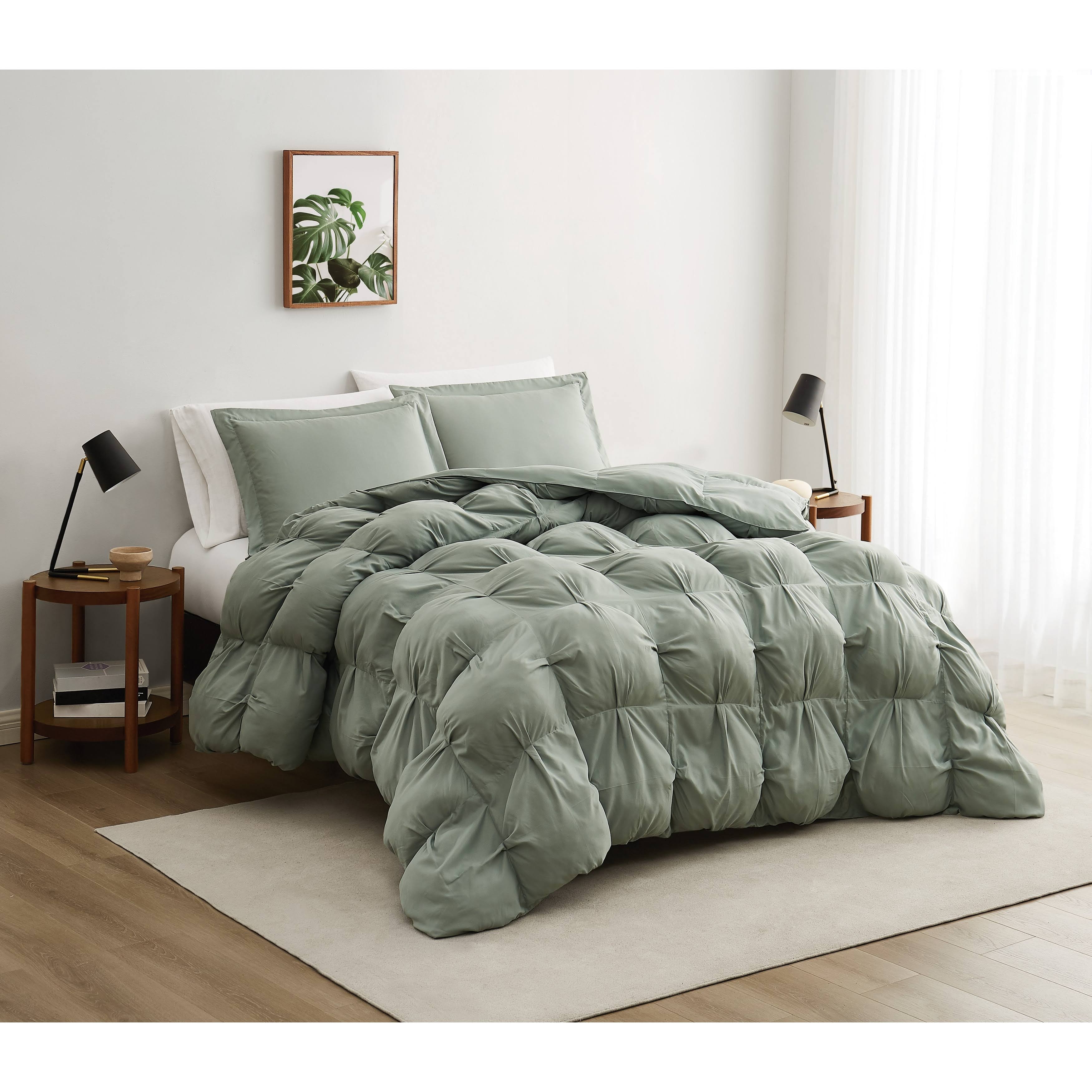 Truly Soft Cloud Puffer Comforter Set - Green - Full - Queen