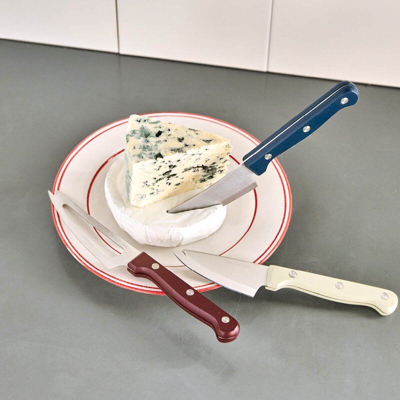Cheese Knives ostekniver 3 stk hvit/blå/rød