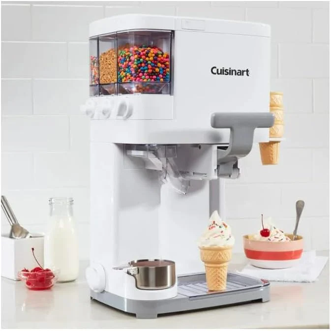 Machine à glace molle Cuisinart - Mix It In, 1,5 L, blanche, ICE-48