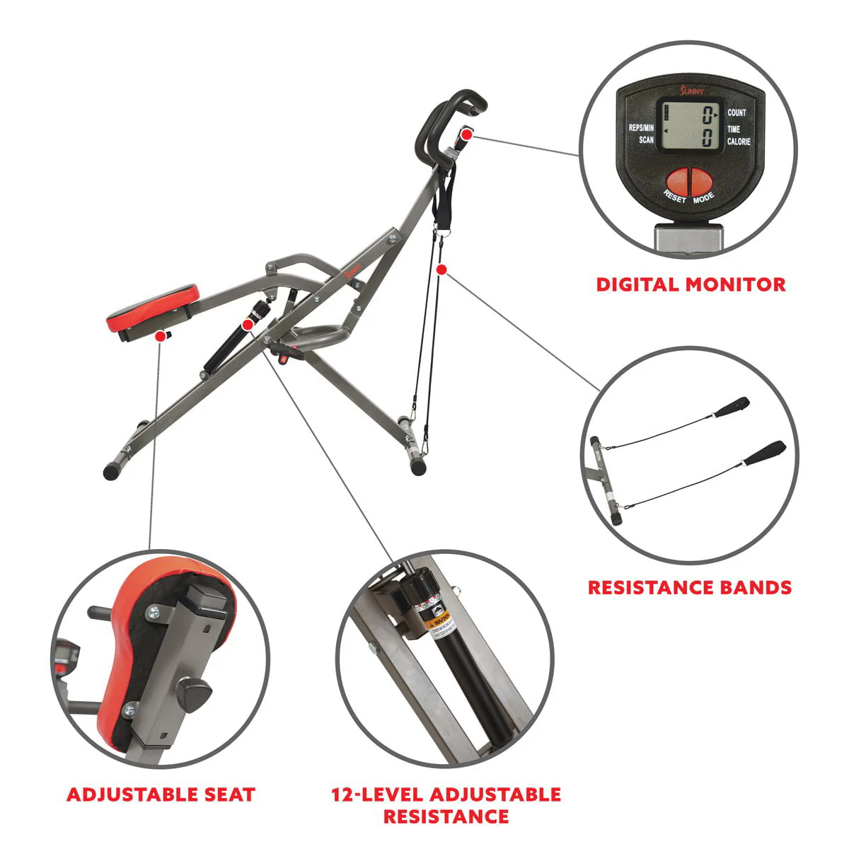 Fitness Row N Ride PRO Squat Assist Trainer for Full Glute, Thigh, and Leg Workouts, SF A020052 Image 3