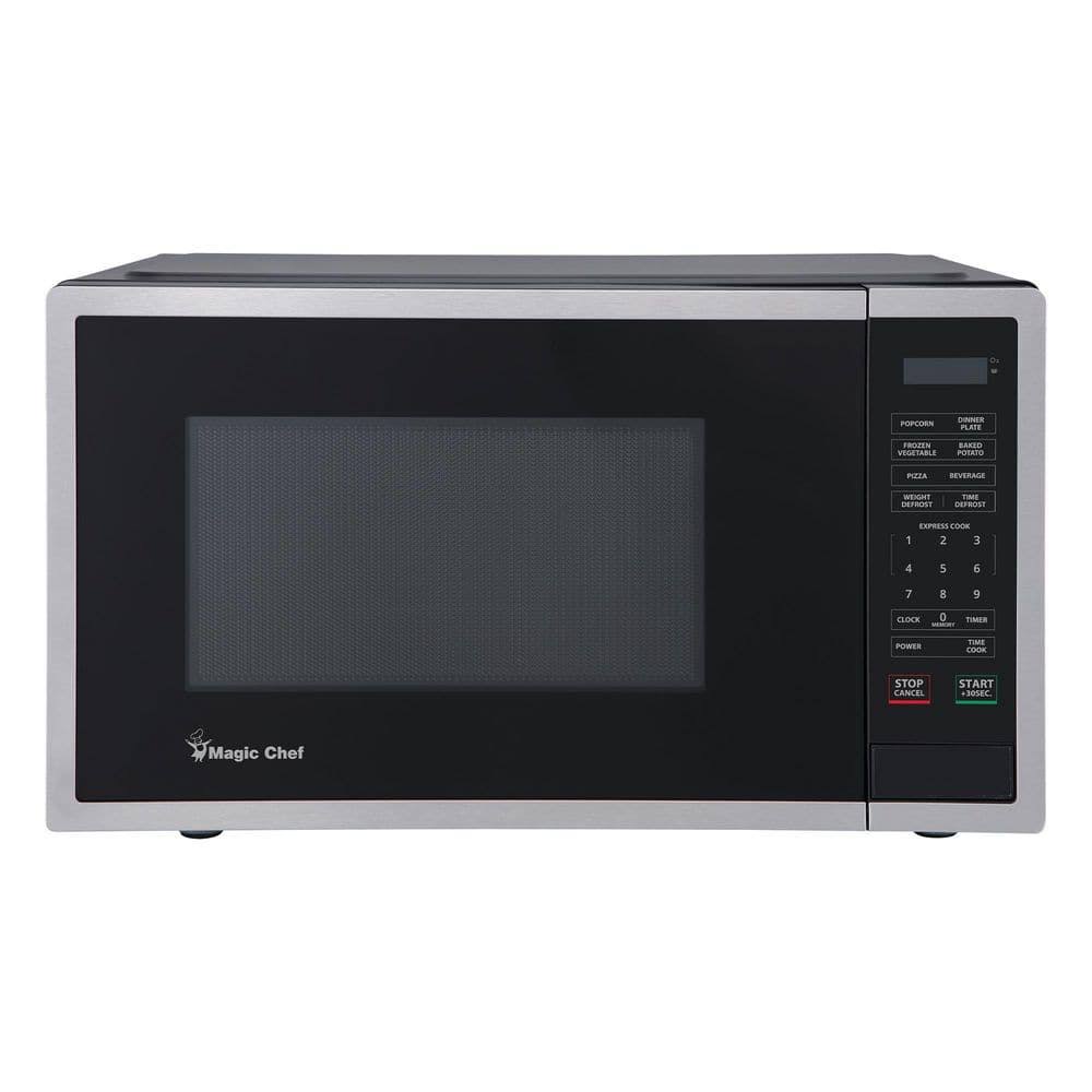 Magic Chef Hmm990st2 0.9 Cu. ft. 900-Watt Countertop Microwave in Stainless Steel, Silver