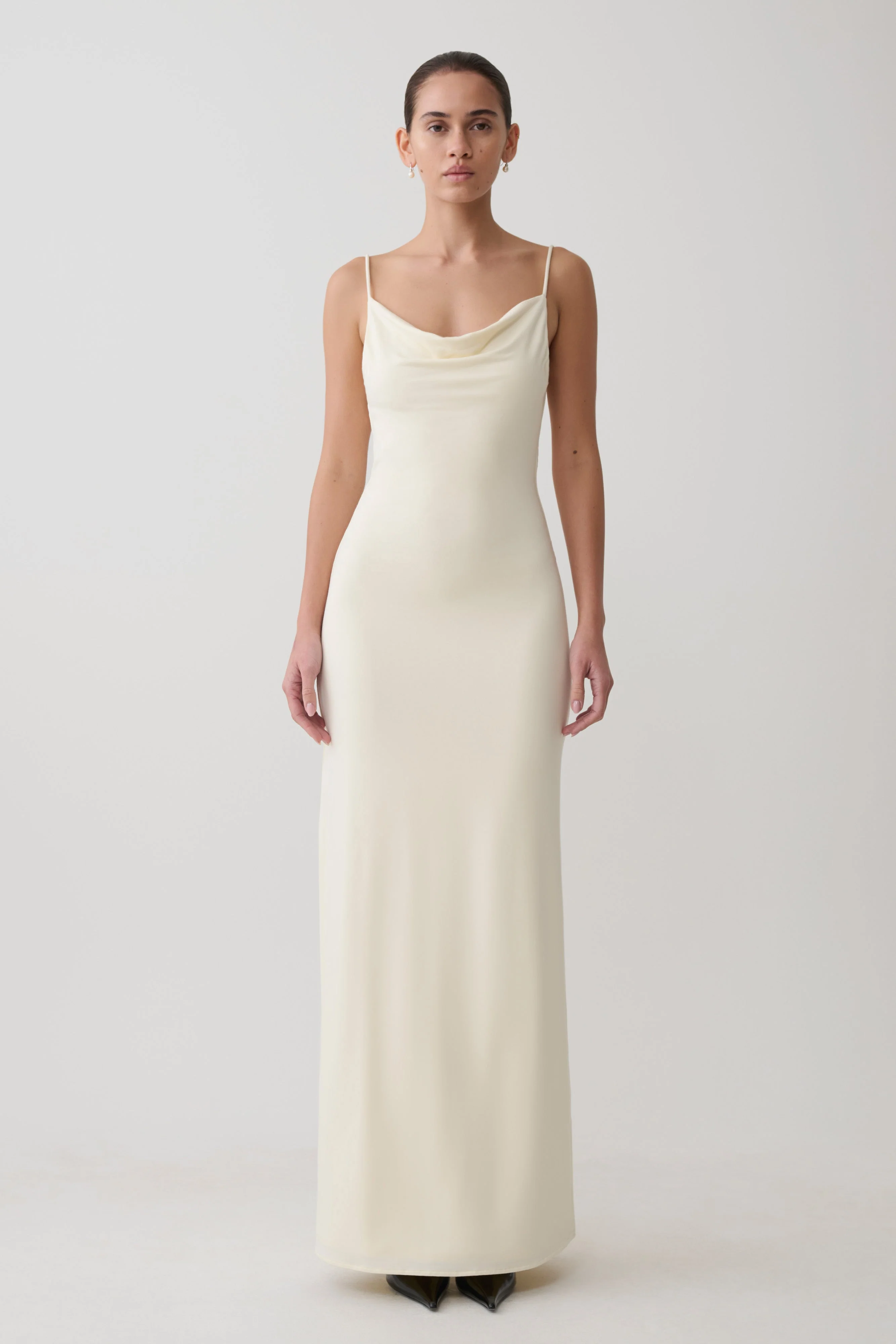 Joni Cowl Maxi Dress - Ivory