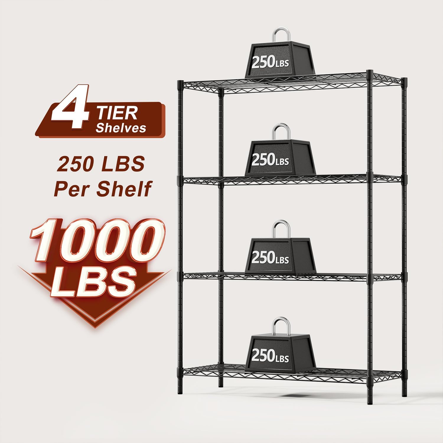 BestOffice| 4-Tier Wire Shelf| 36