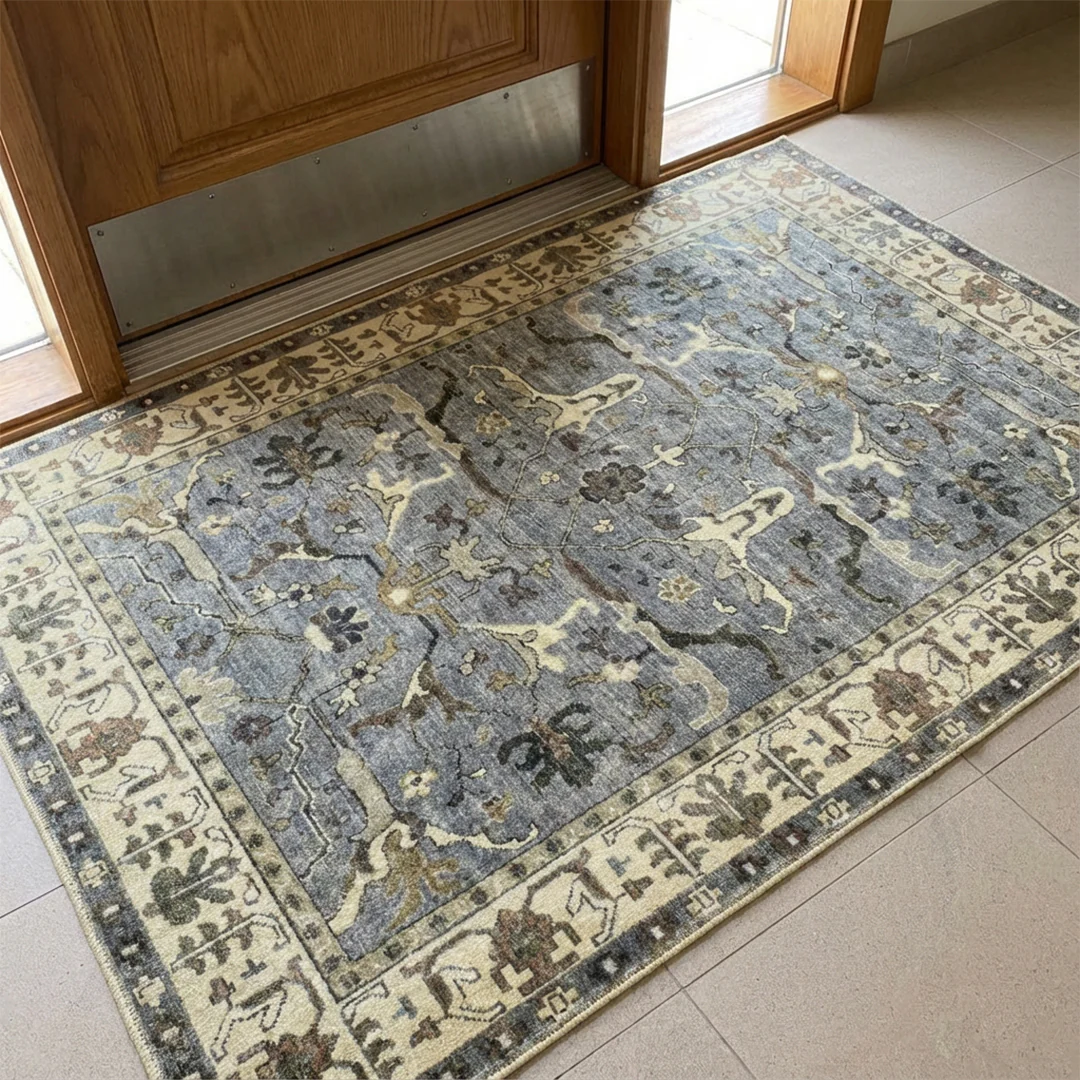 Muddy Mat® Duskfall Washable Area Rugs for Living Room, Bedroom & Dining Room – Modern Soft Low Pile Non Slip Carpet – Pet Friendly Waterproof Foldable Rugs for Home