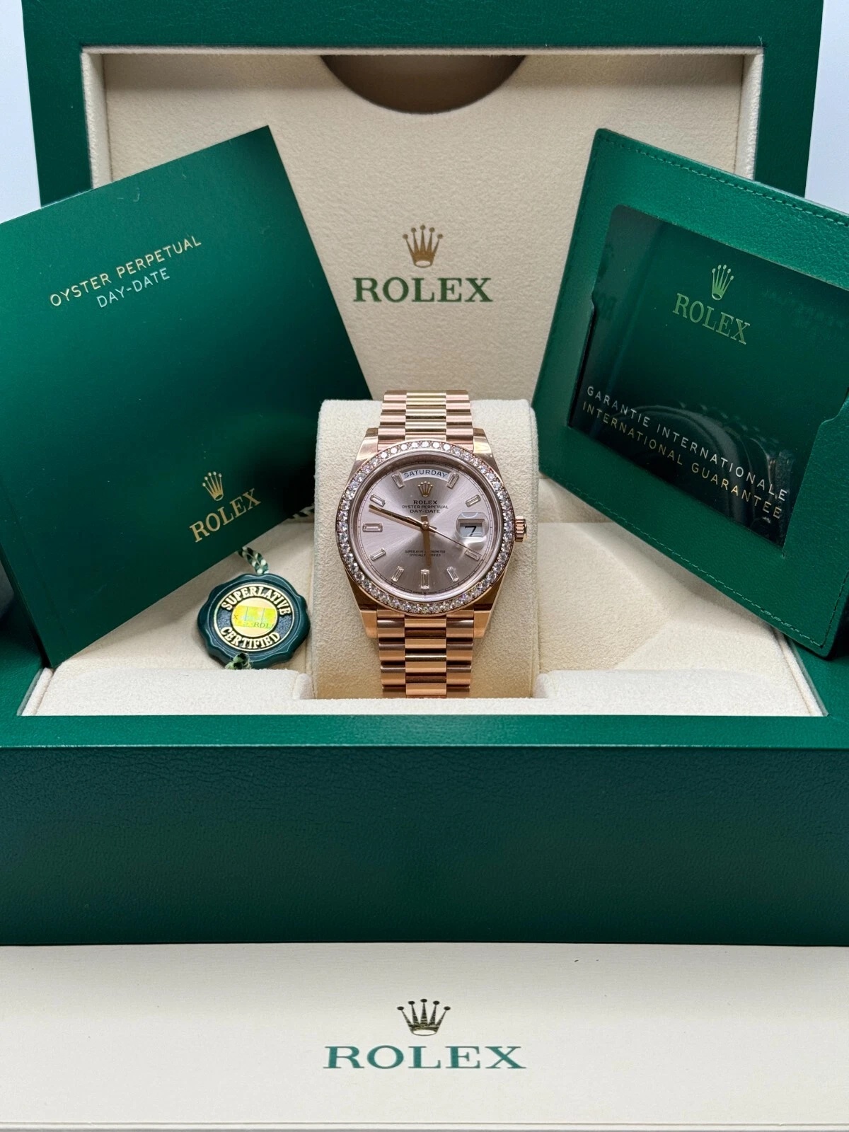 [Super Clone]RLX  Day-Date 40mm Sundust Diamonds Dial 228345rbr-0007【Super Clone】
