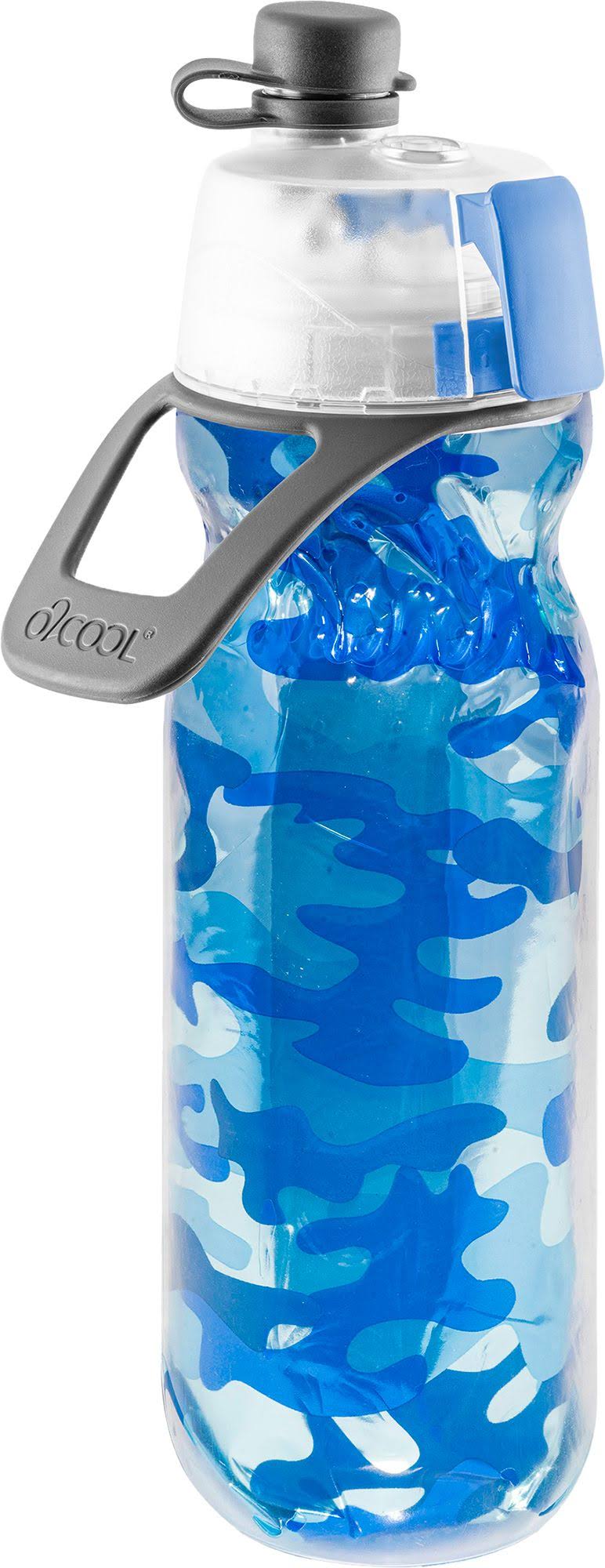 O2cool Mist 'n Sip Water Bottle, 20 oz, Camo Blue