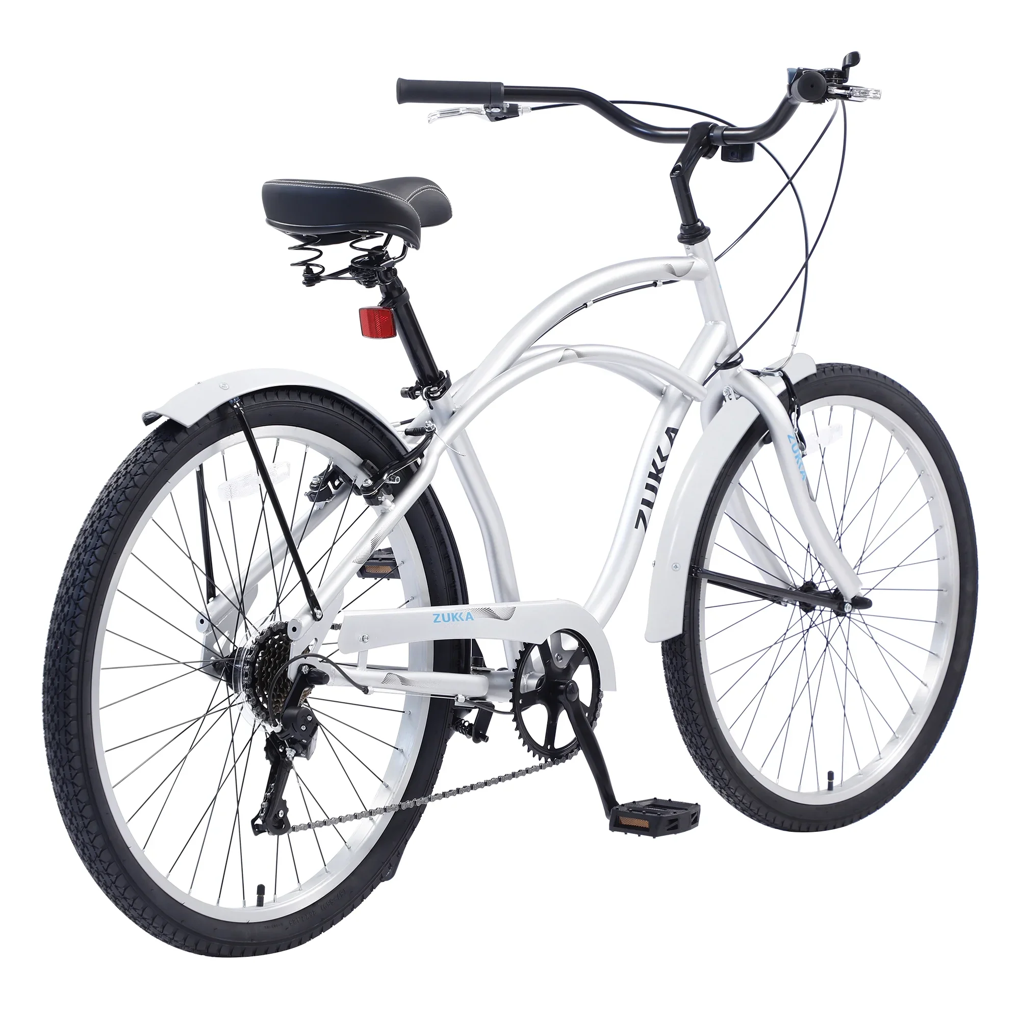 Outdoor Bike Men's Beach Cruiser Bike, 7 Speed Bicycles, 26Inch Multiple Colors,Mountain Bike for Outdoor