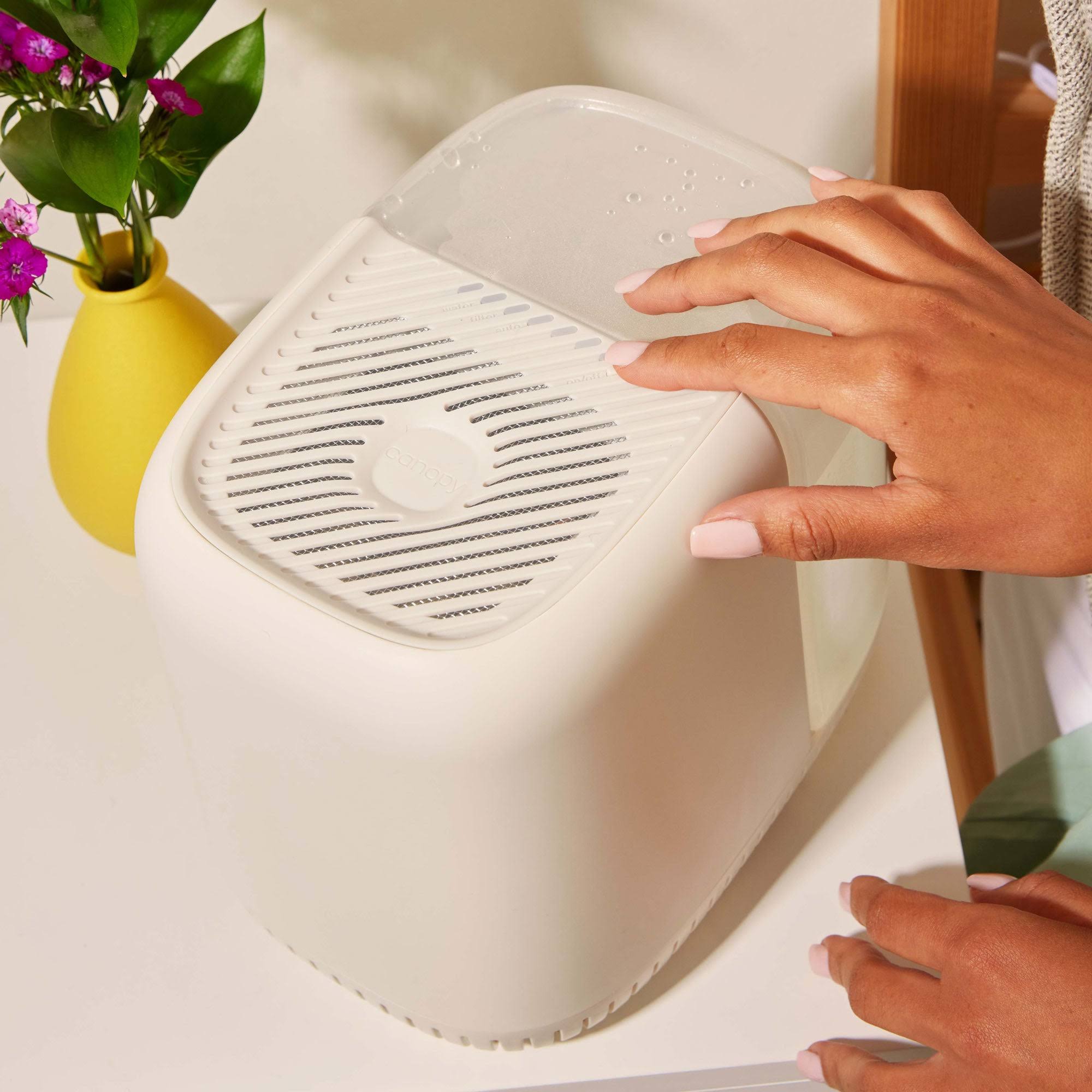 Canopy Humidifier White - for Hydrated Skin. Alleviate Cold, Flu and Allergy Symptoms