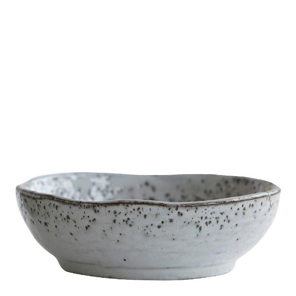 Rustic skål 14 cm grå/blå