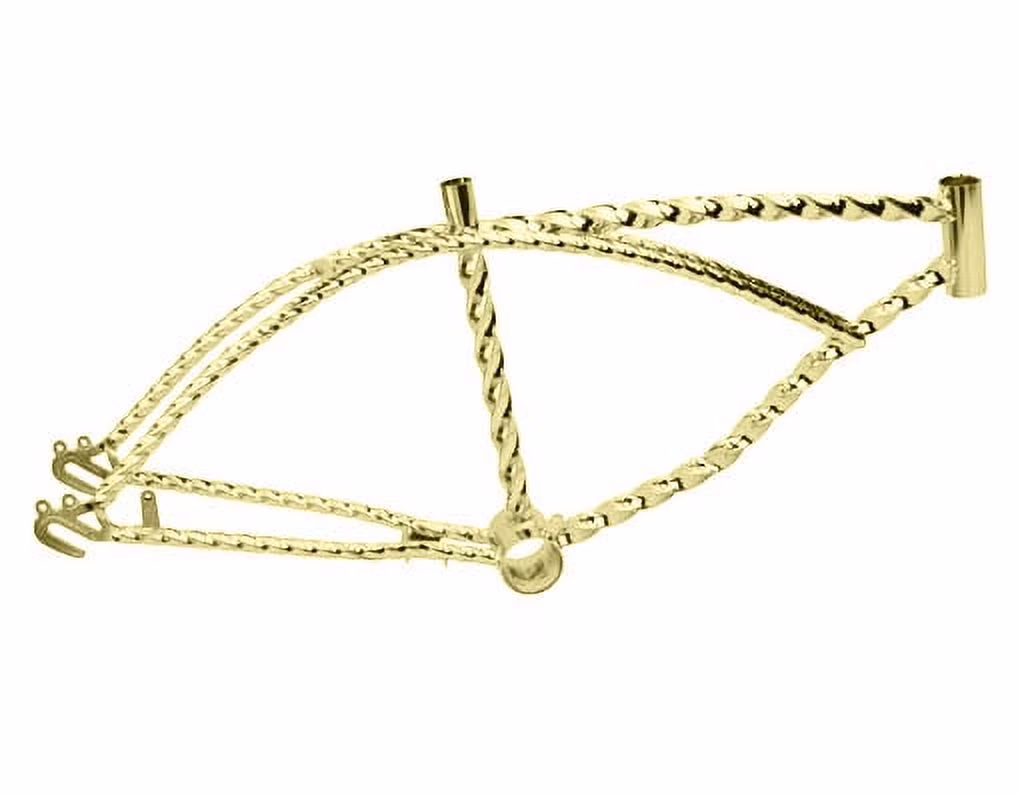 20" Twisted Lowrider Frame Gold.