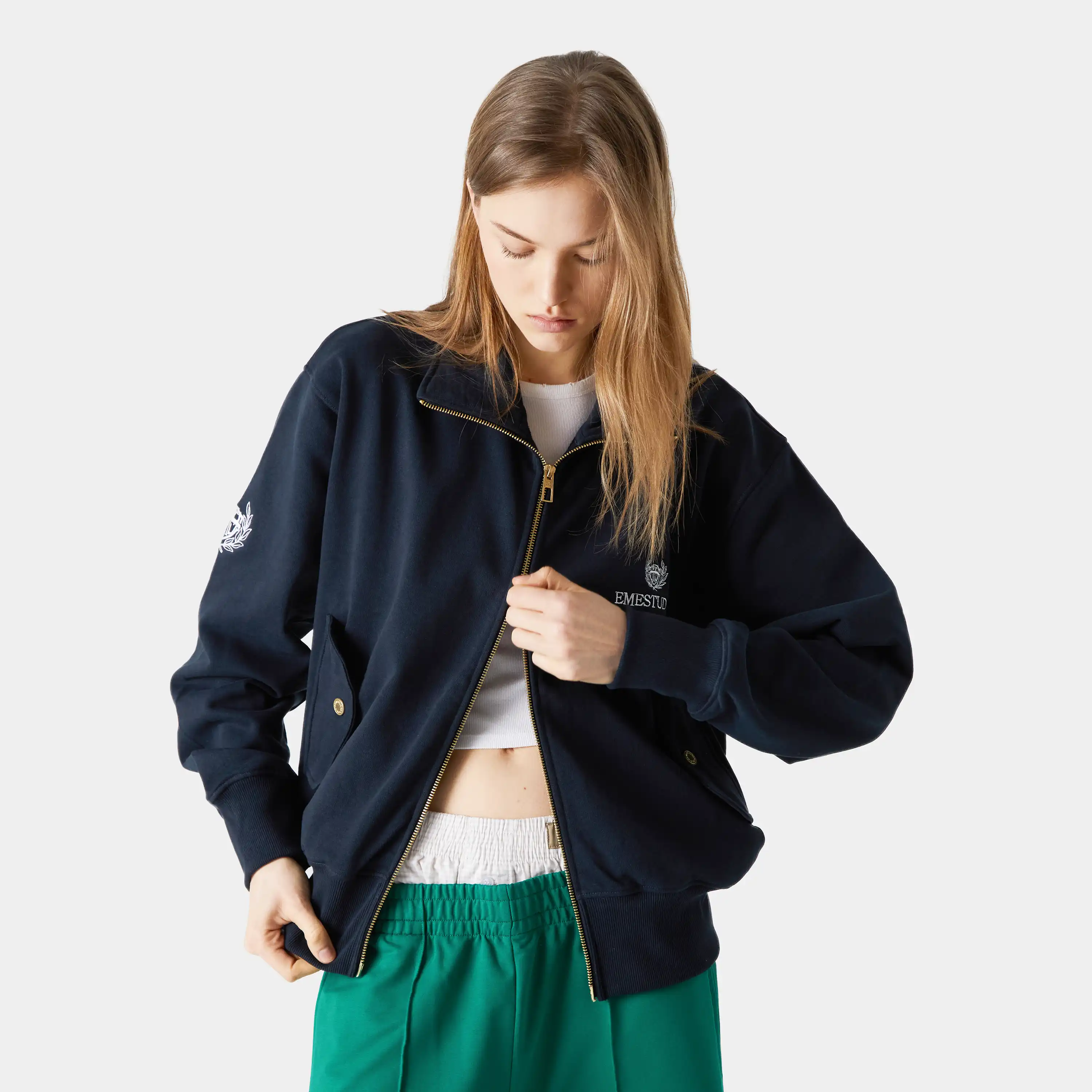 Serv Navy Full Zip
