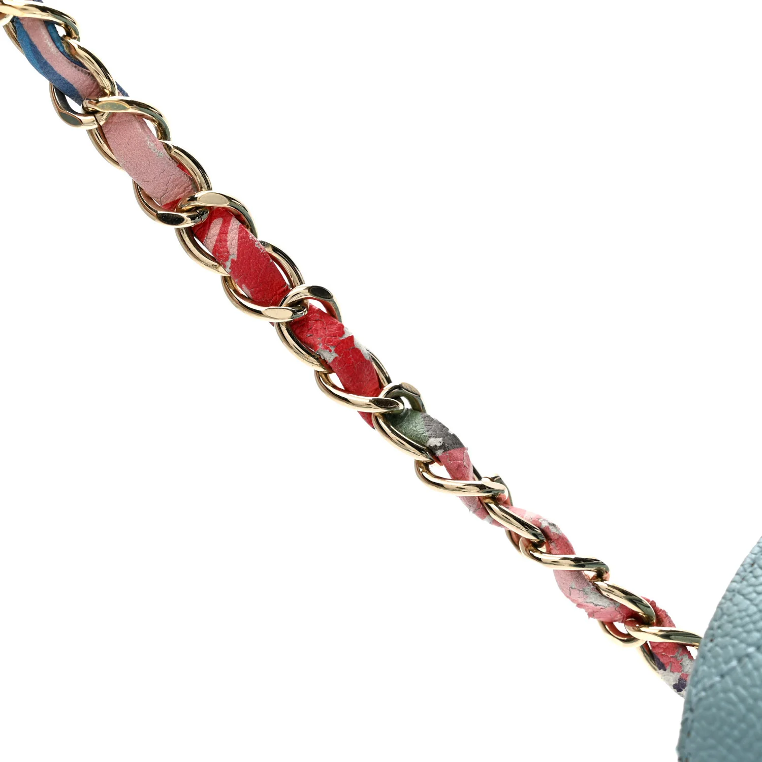 Grained Calfskin Quilted Small Cuba Top Handle Flap Blue