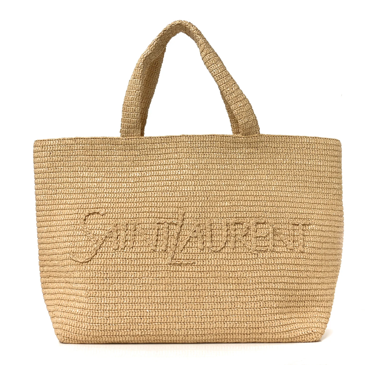 Raffia Logo Tote Naturel