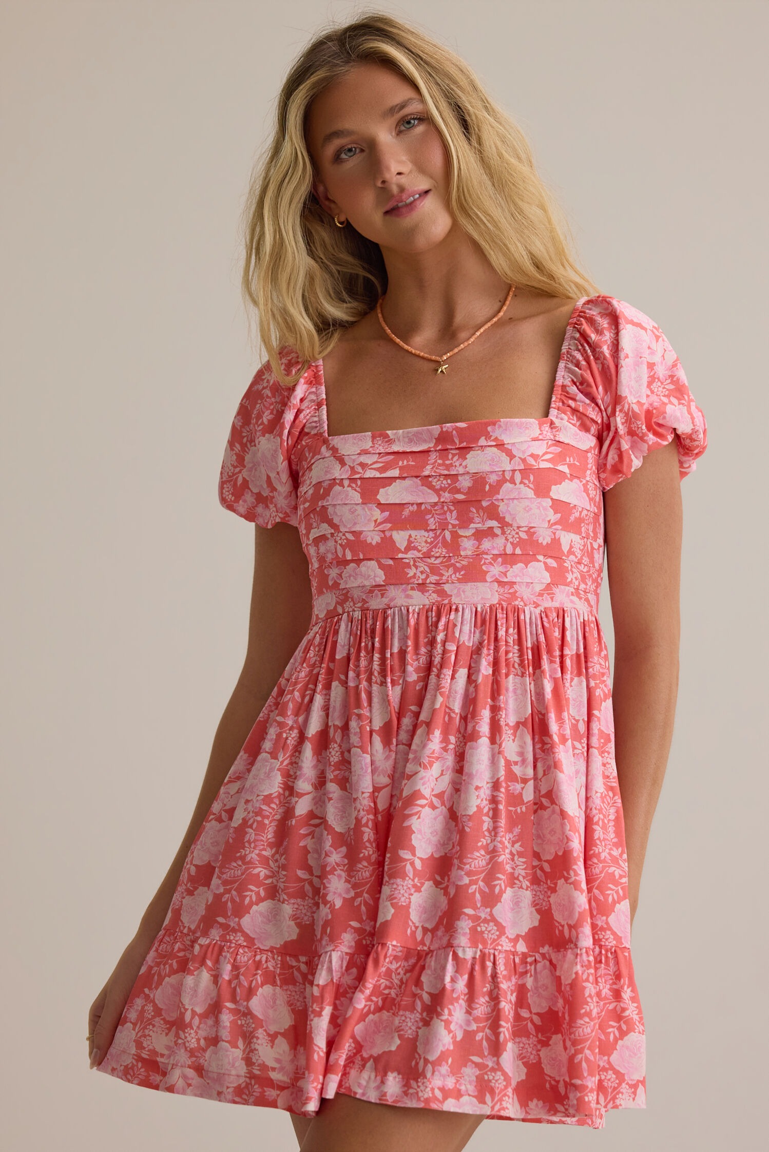 Collie Puff Sleeve Mini Dress