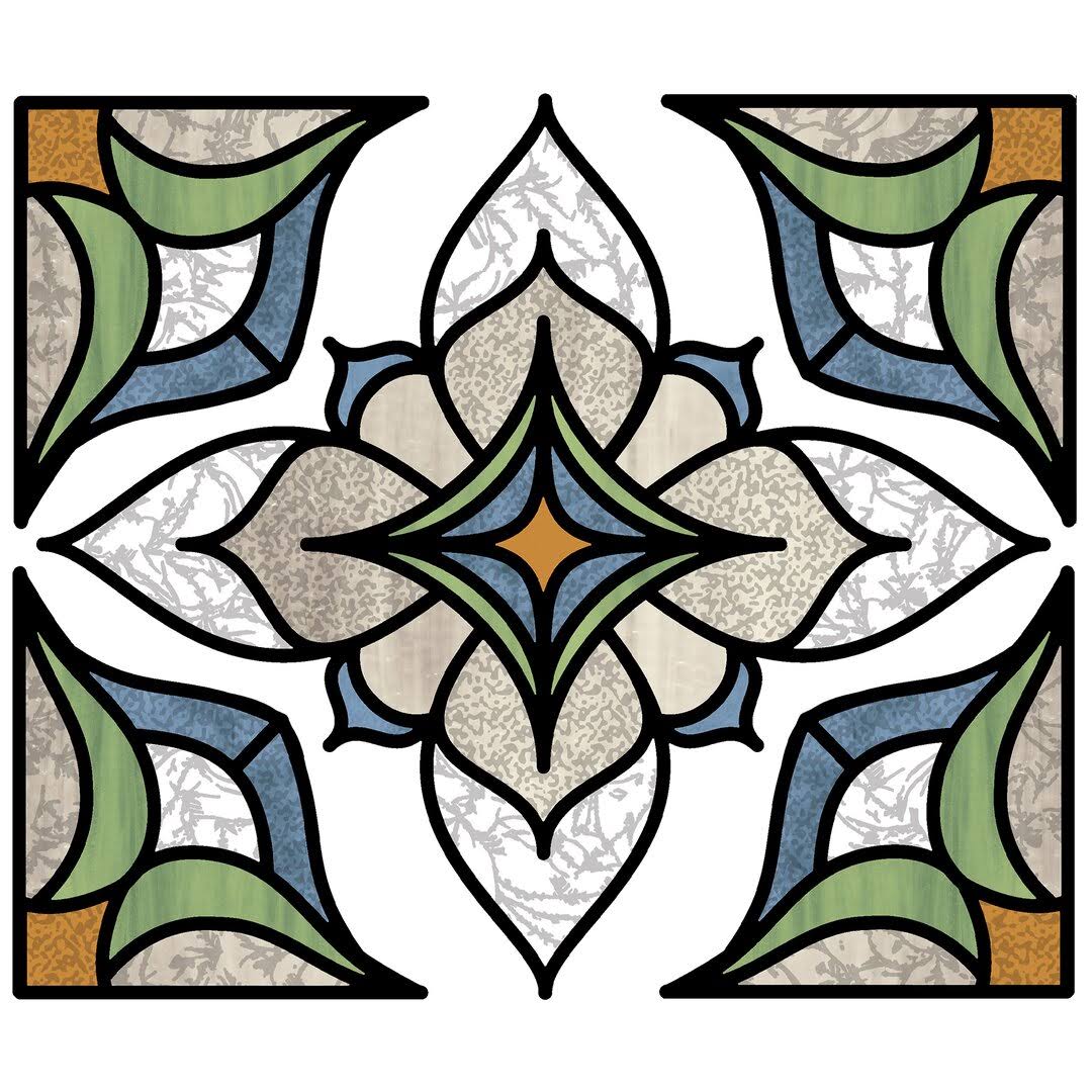 Stained Glass Window Decal (Set of 2) Lark Manor