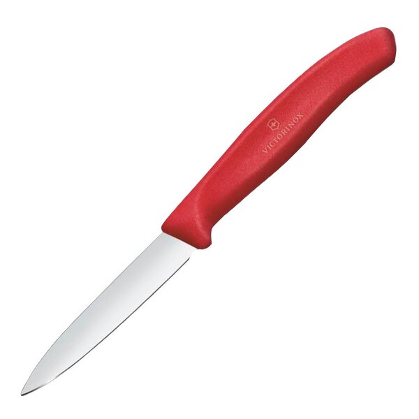 Swiss Classic skrellekniv 8 cm rød