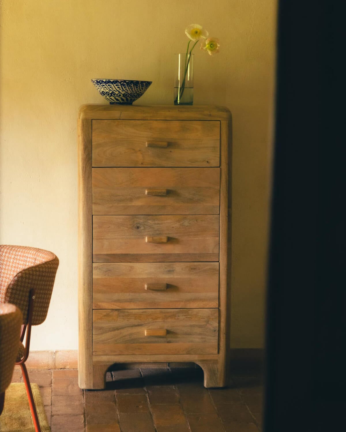 Reichel - Cómoda Cajonera con 5 Cajones de Madera de Mango Reichel