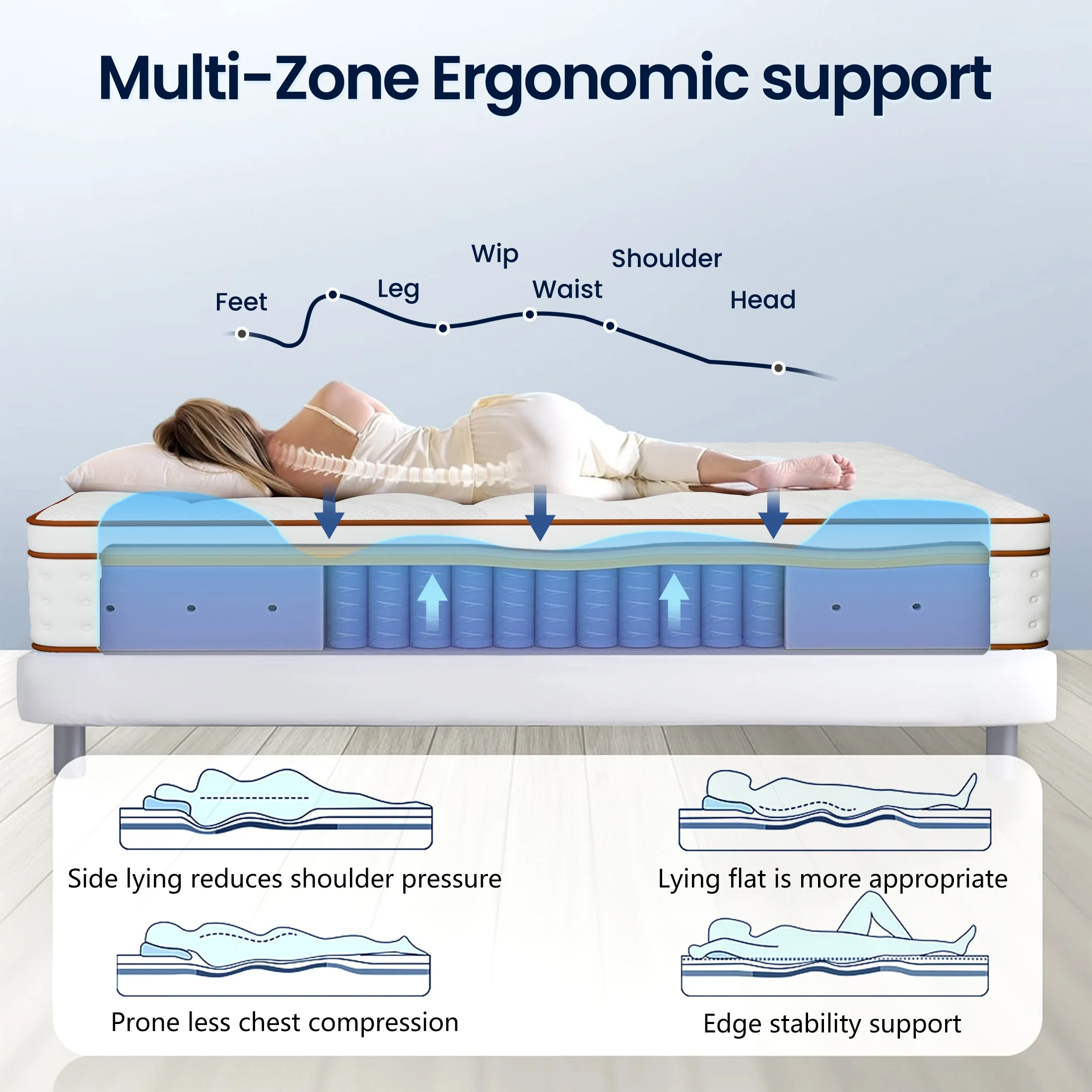 10" King Mattress, Medium Firm Memory Foam Mattress in a Box, Motion Isolation | Focalsweet Auth.(King/10 in) - Image 4