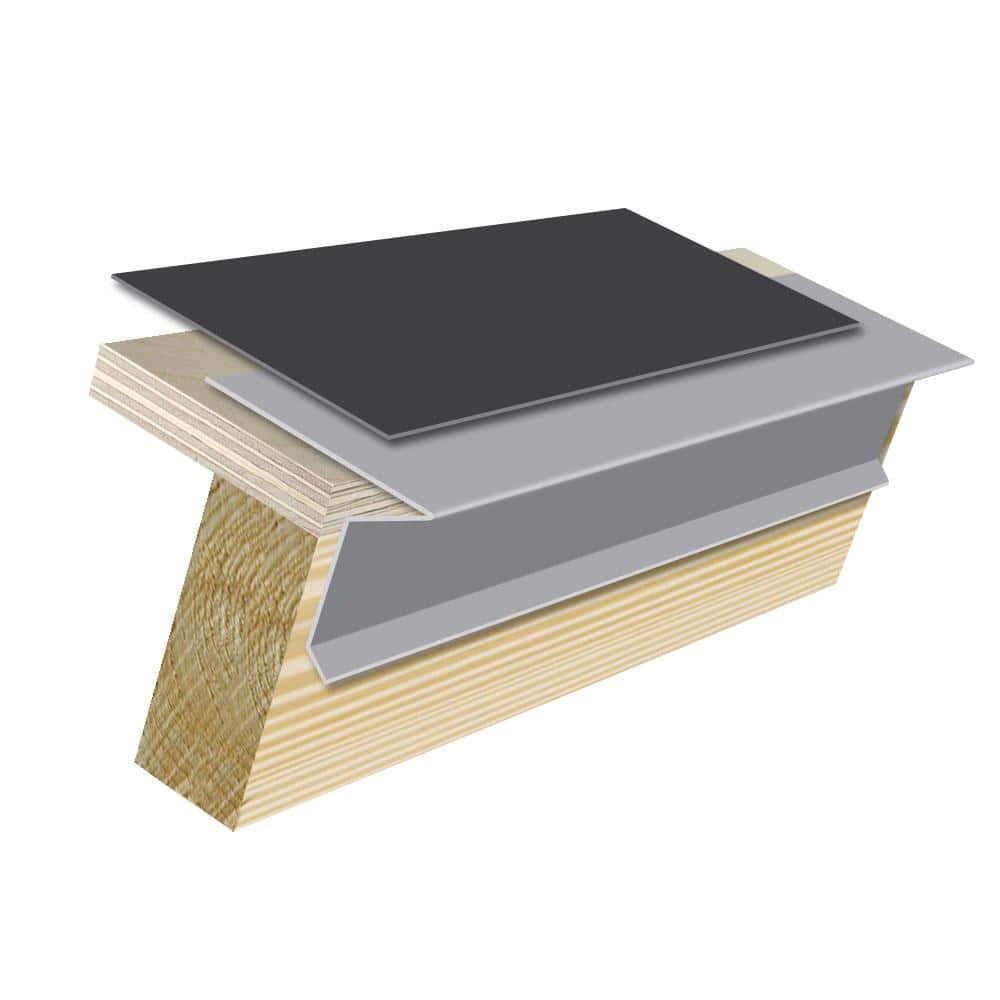White Galvanized Drip Edge Flashing, 28-Gauge, 2 in. x 3 in. x 10 ft