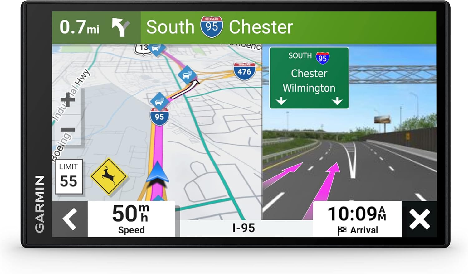 Garmin DriveSmart 76  7-inch Car GPS Navigator with Bright  Crisp High-Resolution Maps and Garmin Voice Assist