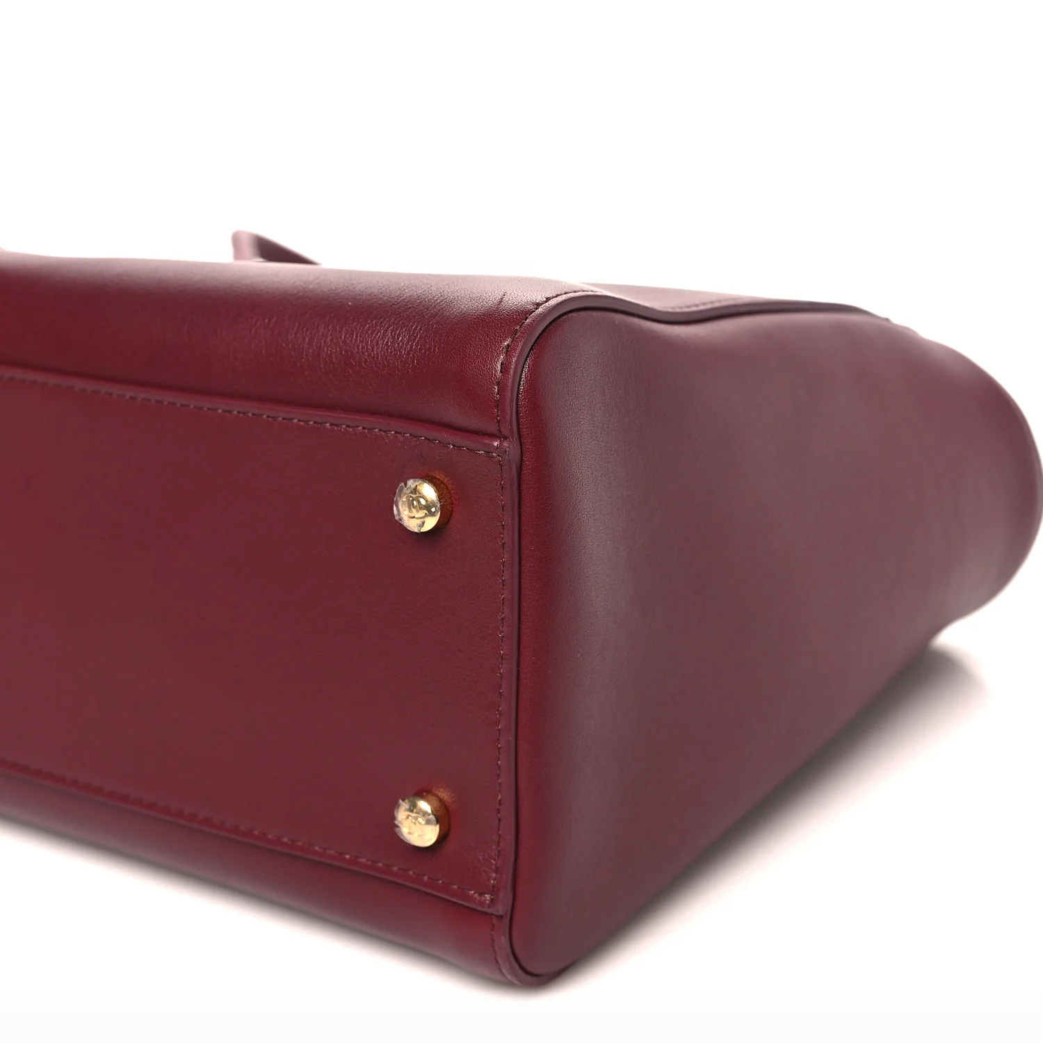Calfskin Archetype Small Shopping Tote Dark Burgundy