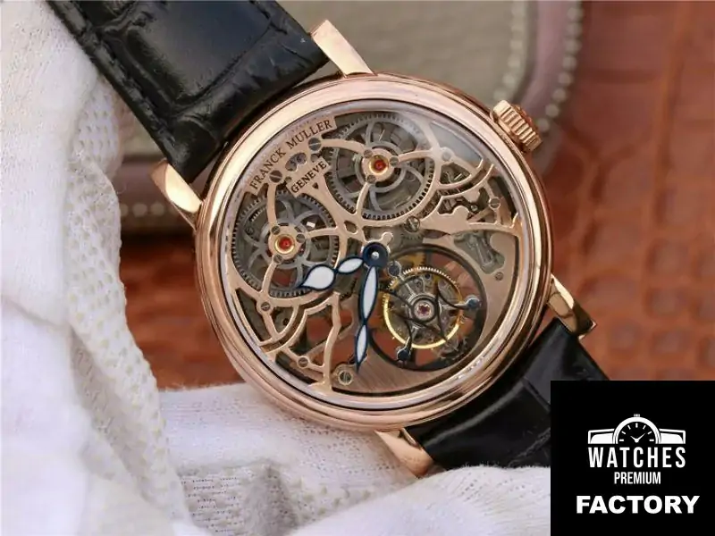 Franck Muller Giga Tourbillon 18K Rose Gold Skeleton Dial