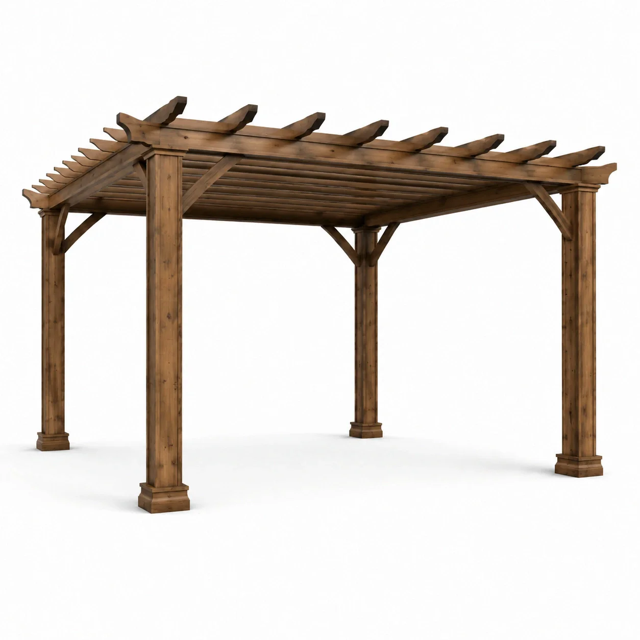 Pergola en bois de pin traité 300x300x240 cm marron - 2026