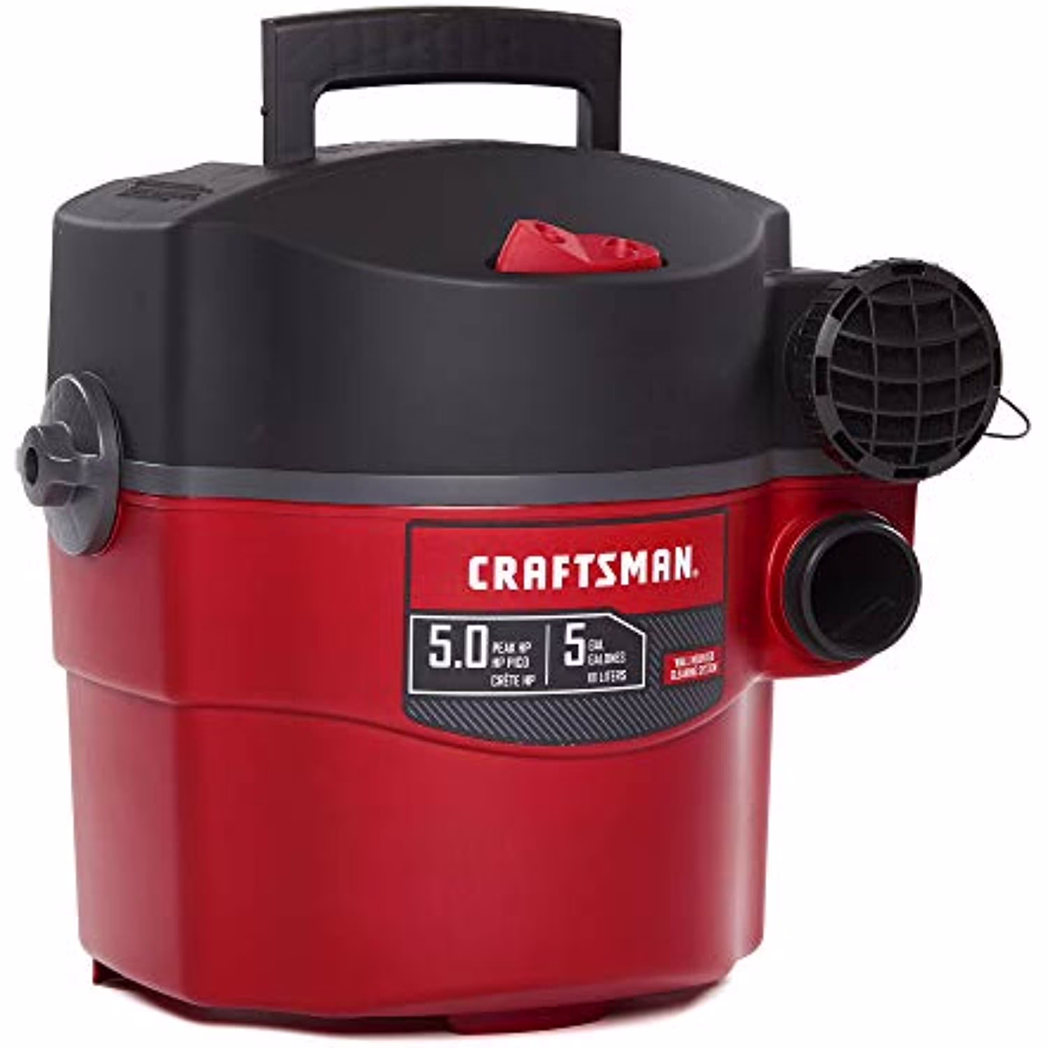 Craftsman 5 Gal. Corded Wet/Dry Vacuum 5 Hp 5 Amps 120 Volts Red 25 lb. 1 Pc