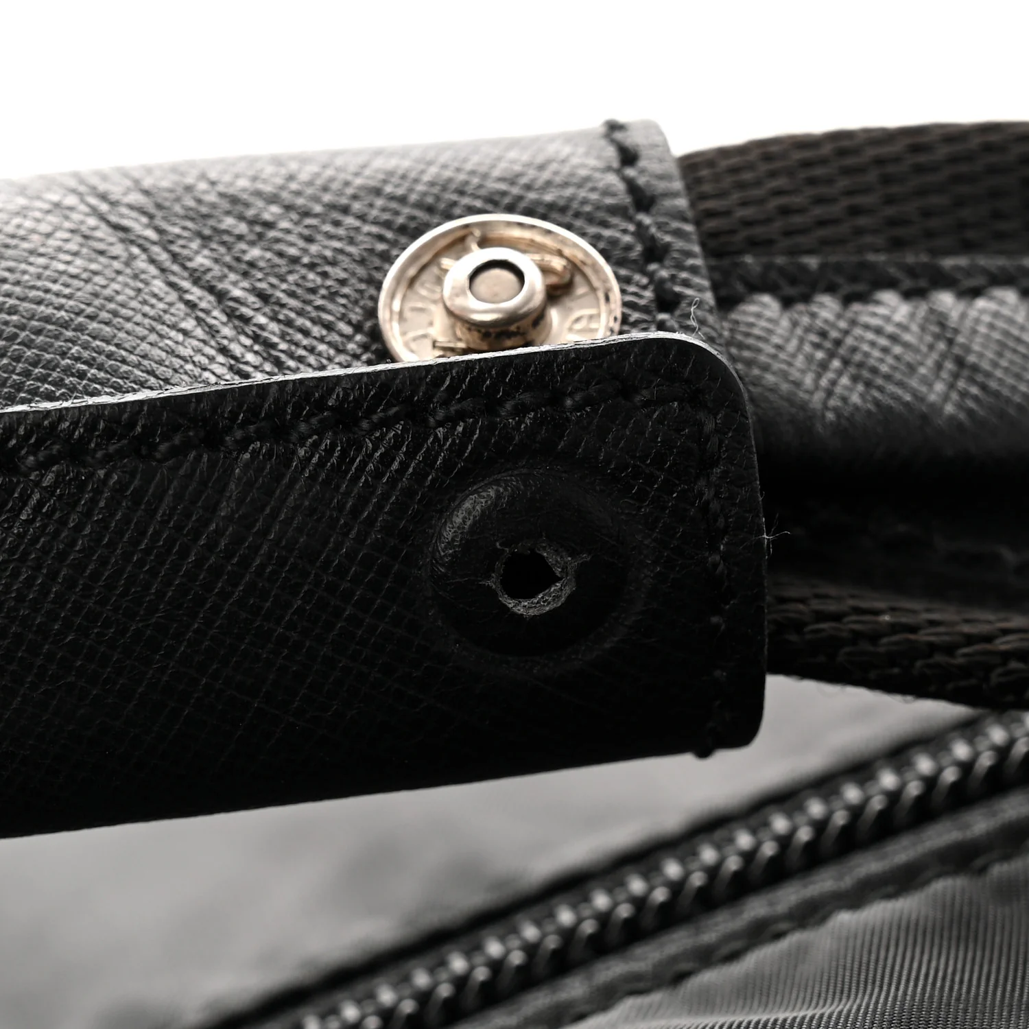 Tessuto Nylon Saffiano Carry On Travel Bag Black