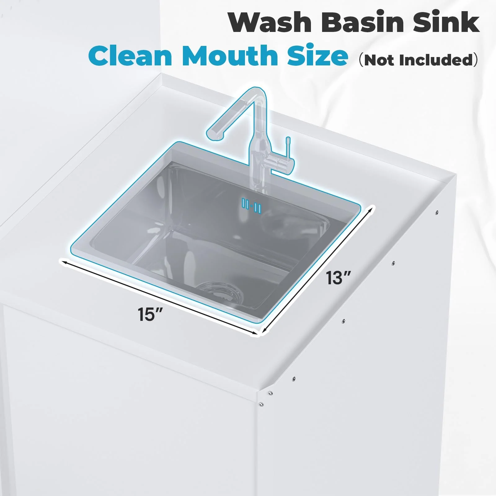 AECOJOY Laundry Pedestal with Sink Cabinet 1300LBS Heavy Duty Universal Washing Machine Stand Base Raiser