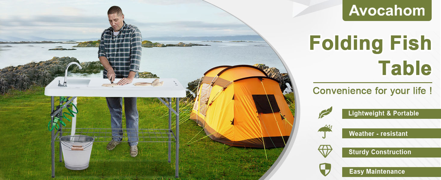 folding fish  table