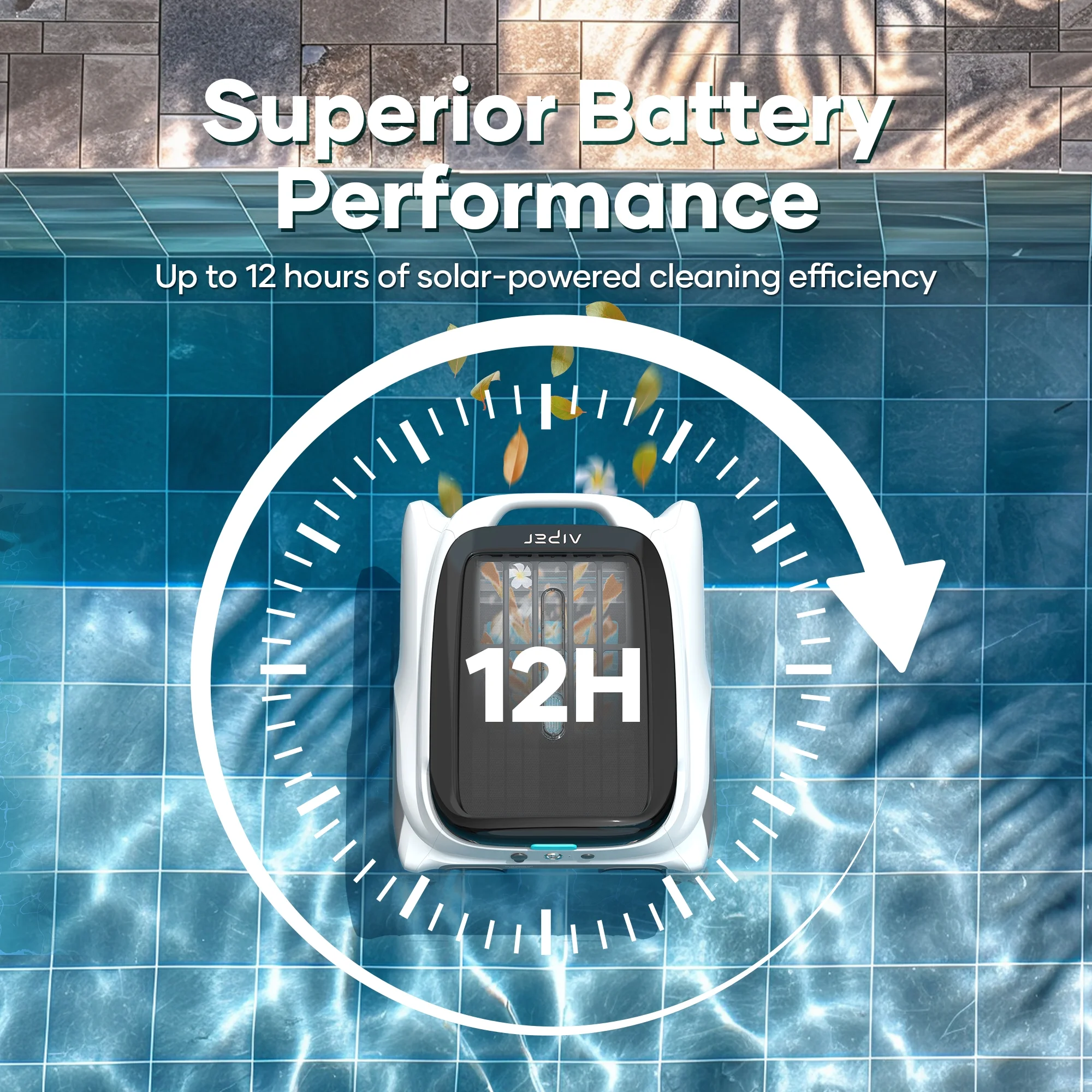 Surfer M1 Automatic Pool Skimmer Robotic Surface Cleaner with App Control Solar Powered - Image 4