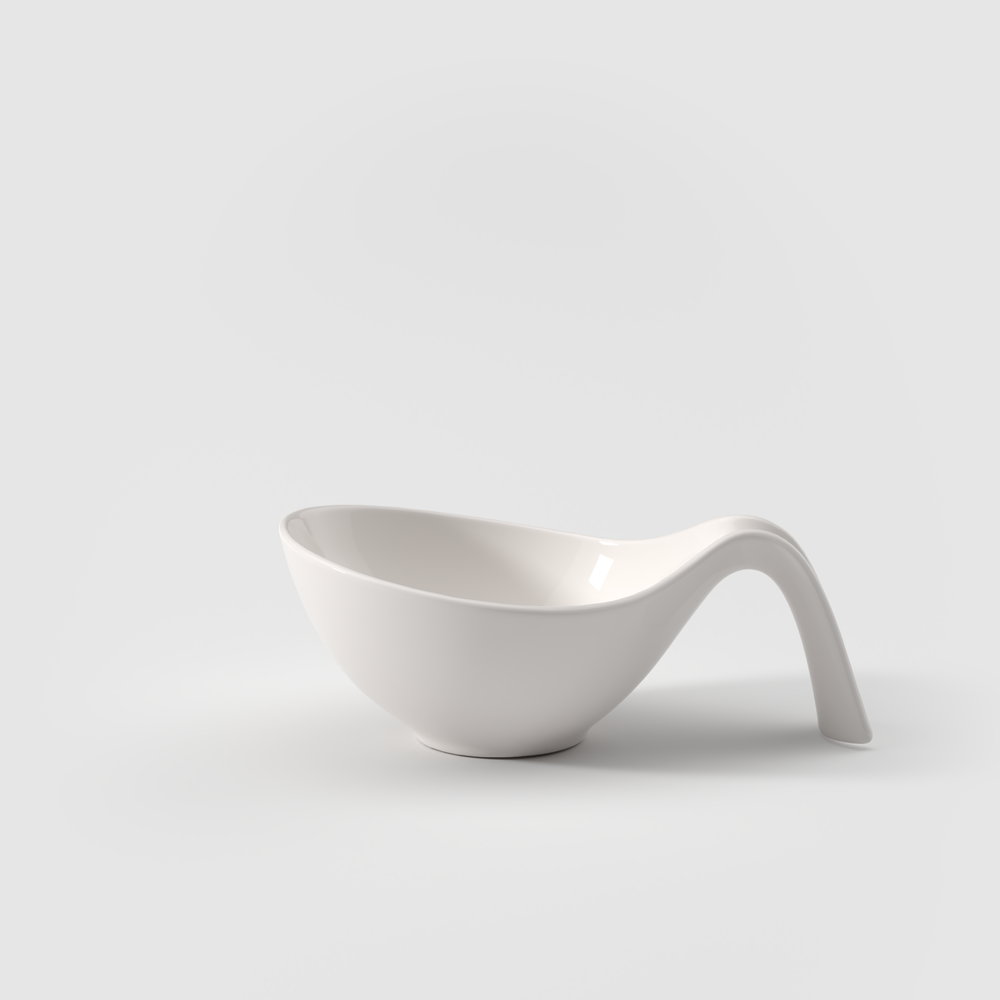 Flow Cereal bowl - White, 14.3 oz, Premium Porcelain